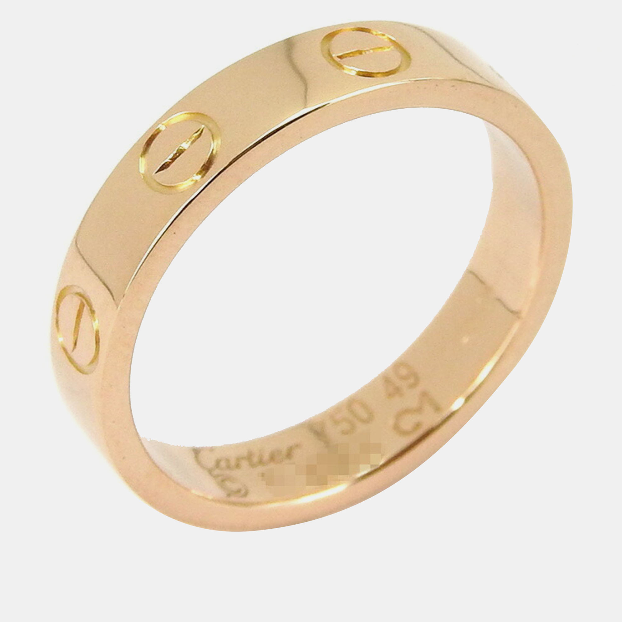 

Cartier 18K Rose Gold Love Band Ring EU 49