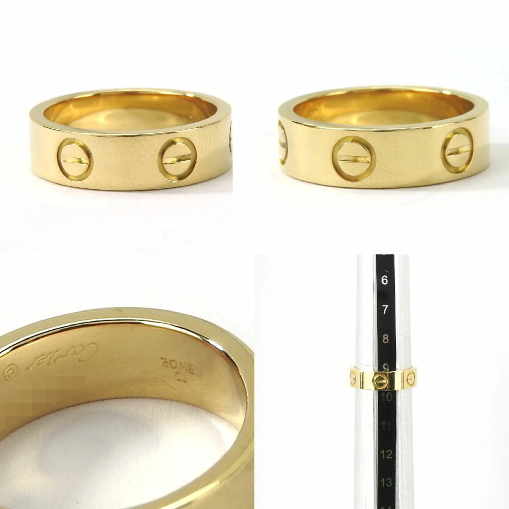 

Cartier 18K Yellow Gold Love Band Ring EU 50
