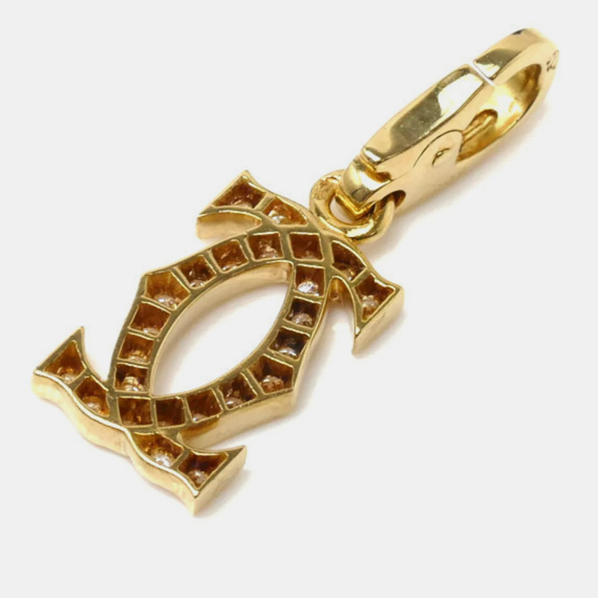 

Cartier 18K Yellow Gold and Diamond C De Cartier Pendant Charm