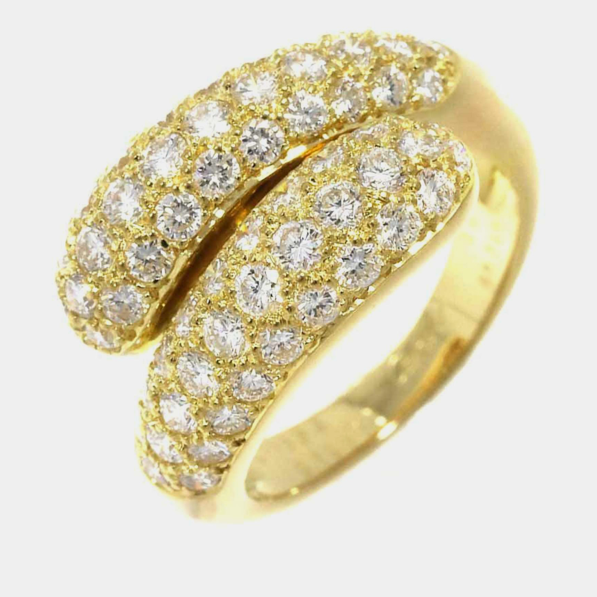 

Cartier 18K Yellow Gold and Diamond Mimi Star Band Ring EU 52