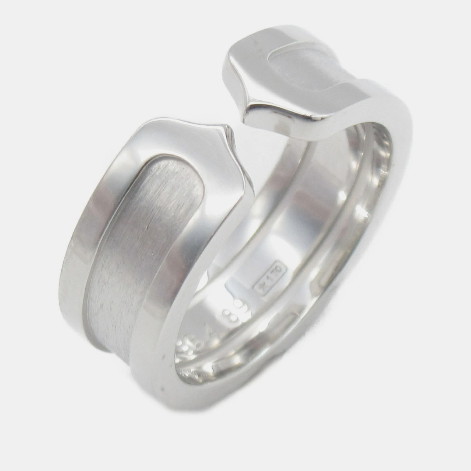 

Cartier 18K White Gold C De Cartier Band Ring EU 49