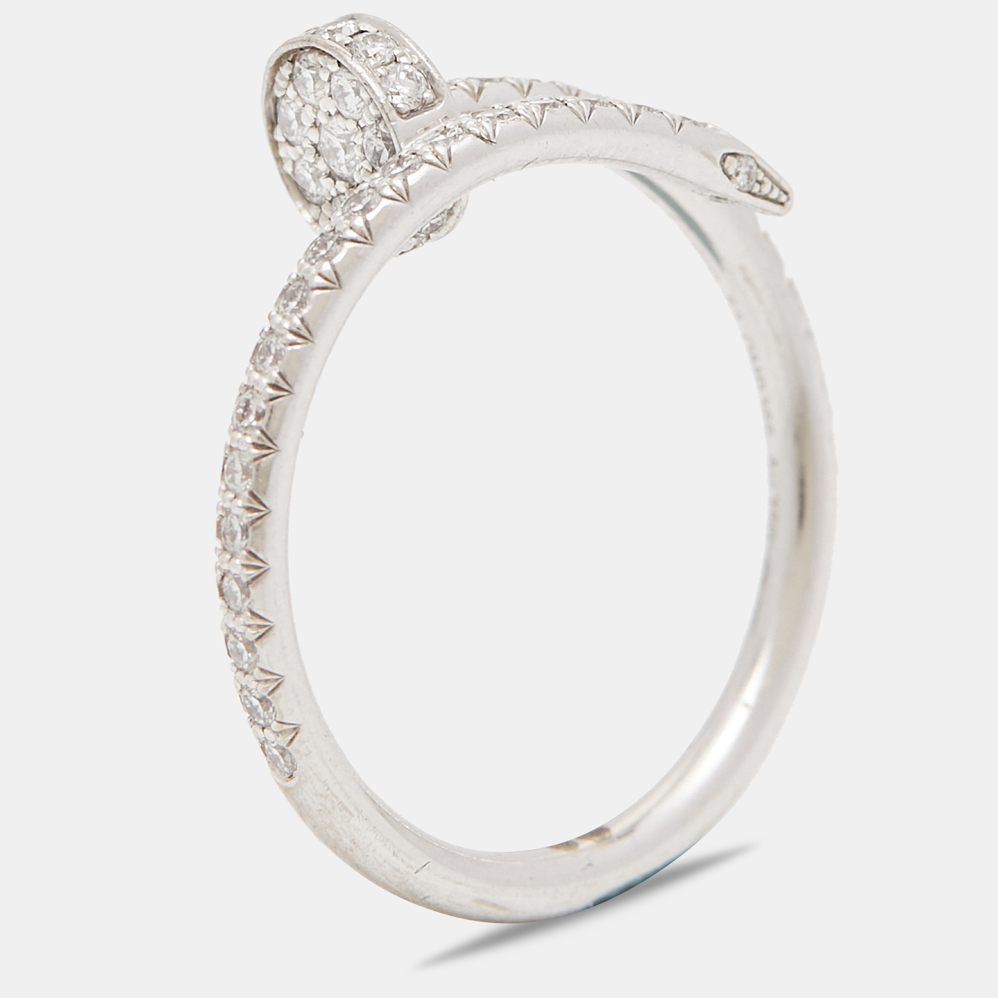 

Cartier Juste Un Clou Diamonds 18k White Gold Ring Size