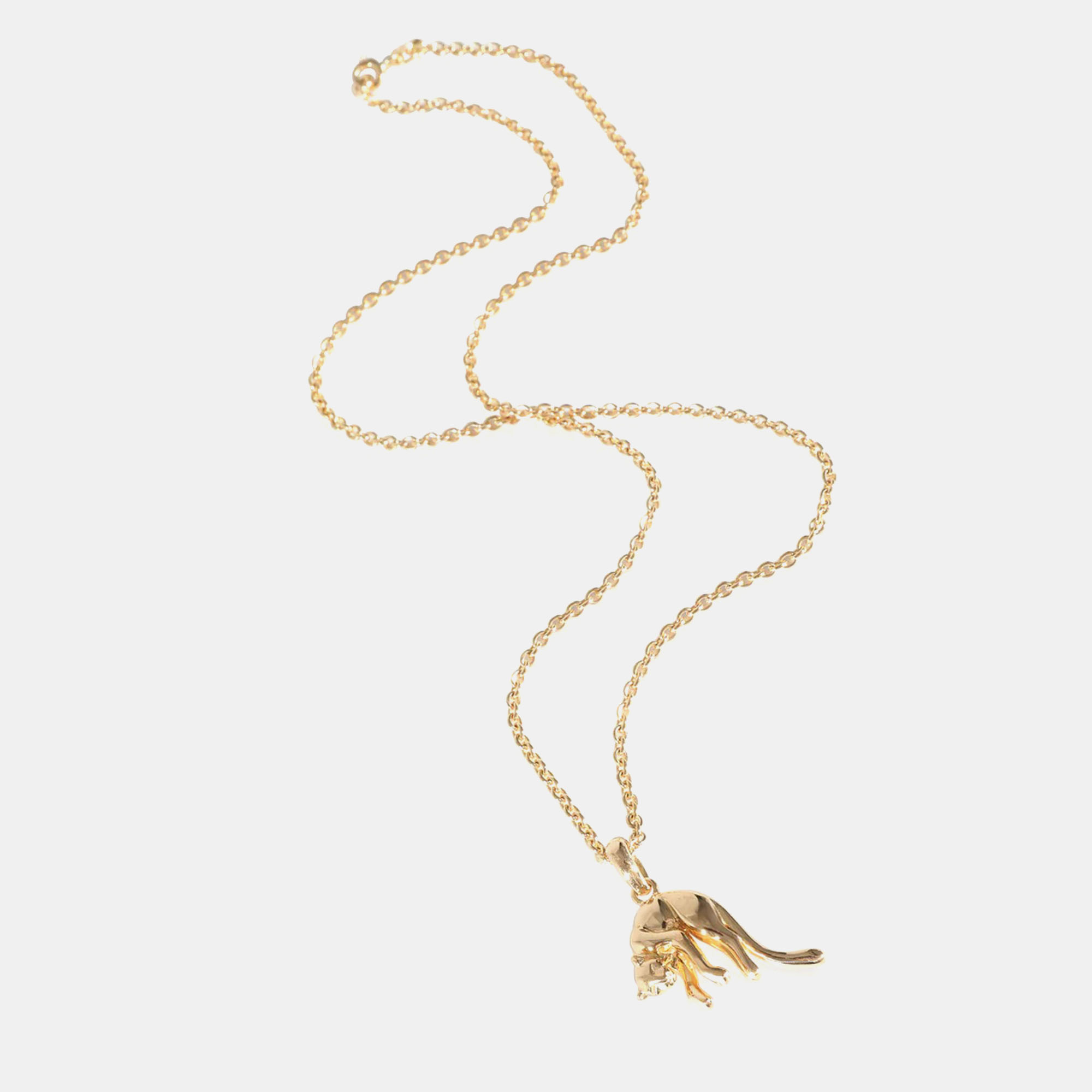 

Cartier Vintage Panthere Pendant on a Chain in 18k Yellow Gold