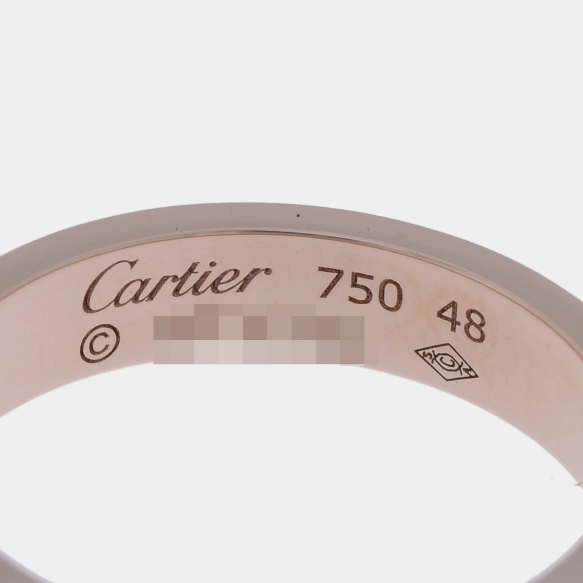 

Cartier 18K Rose Gold Love Band Ring EU 48