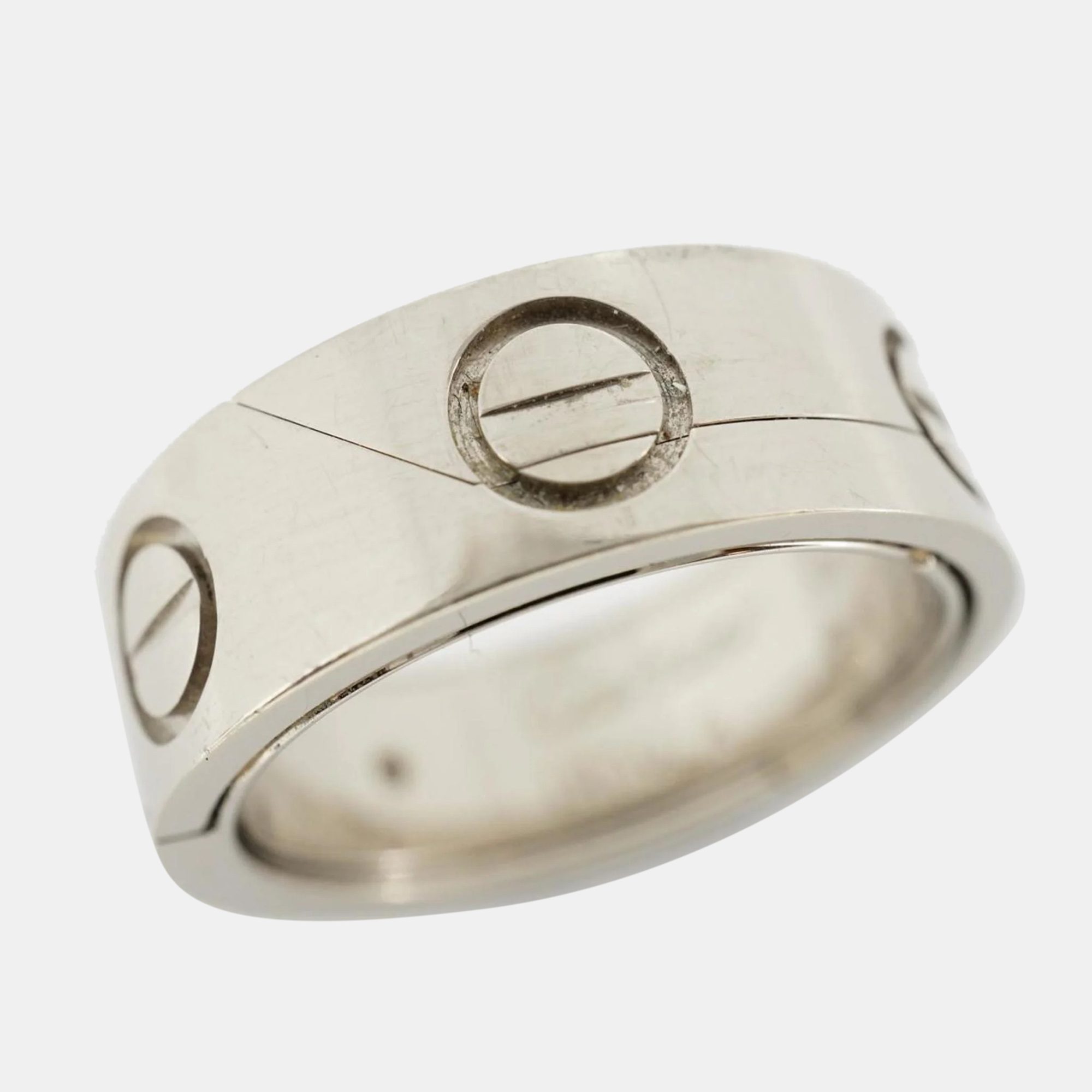 

Cartier 18K White Gold Love Band Ring EU 54