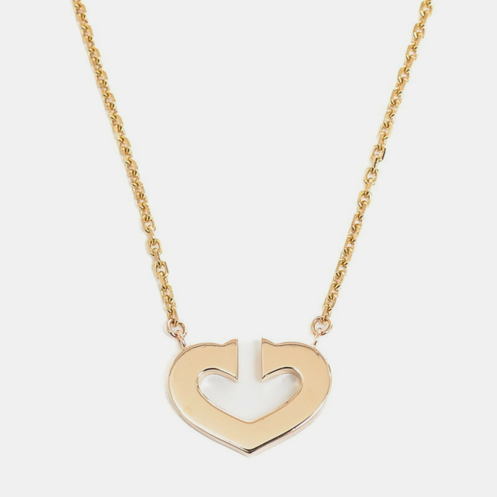 

Cartier 18K Rose Gold Heart C Pendant Necklace