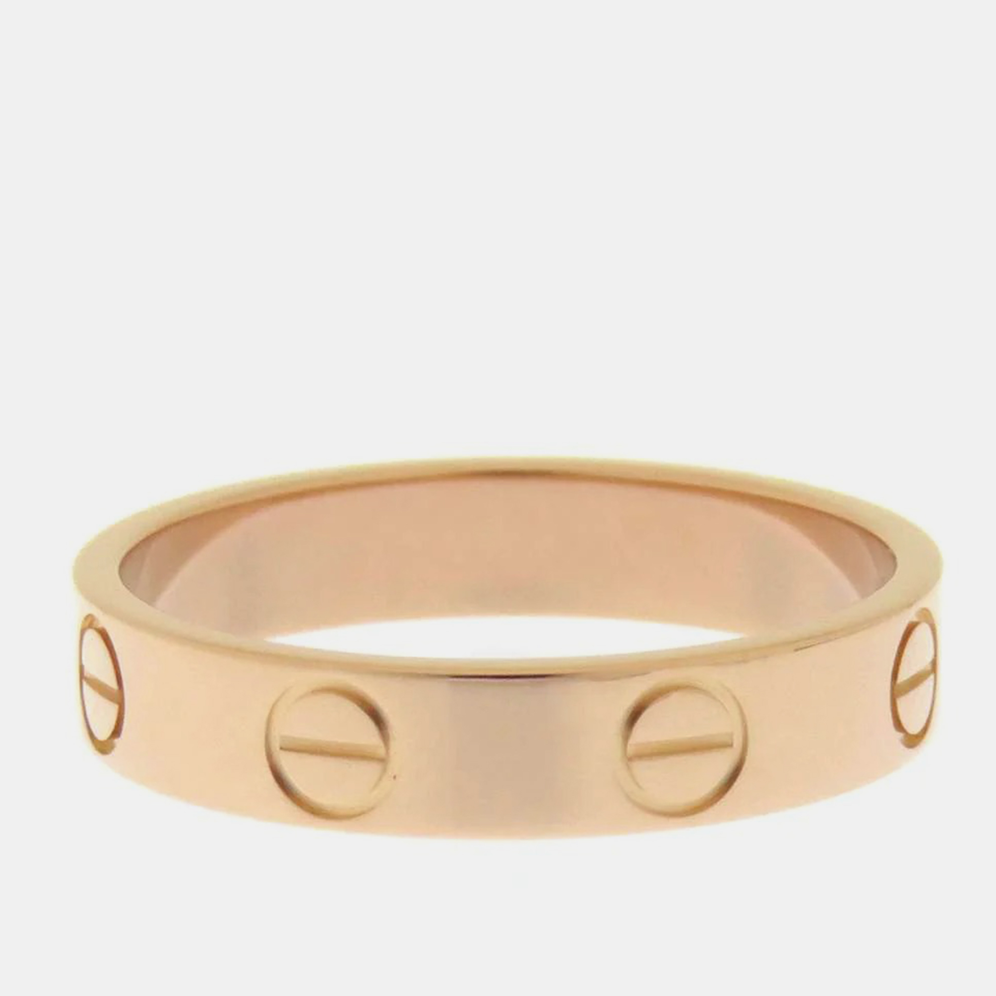 

Cartier 18K Rose Gold Love Band Ring EU 50