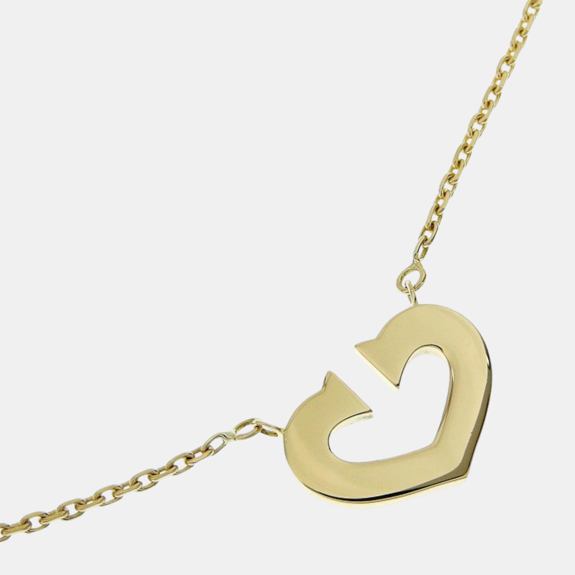 Pre-owned Cartier Heart Necklace In Yellow