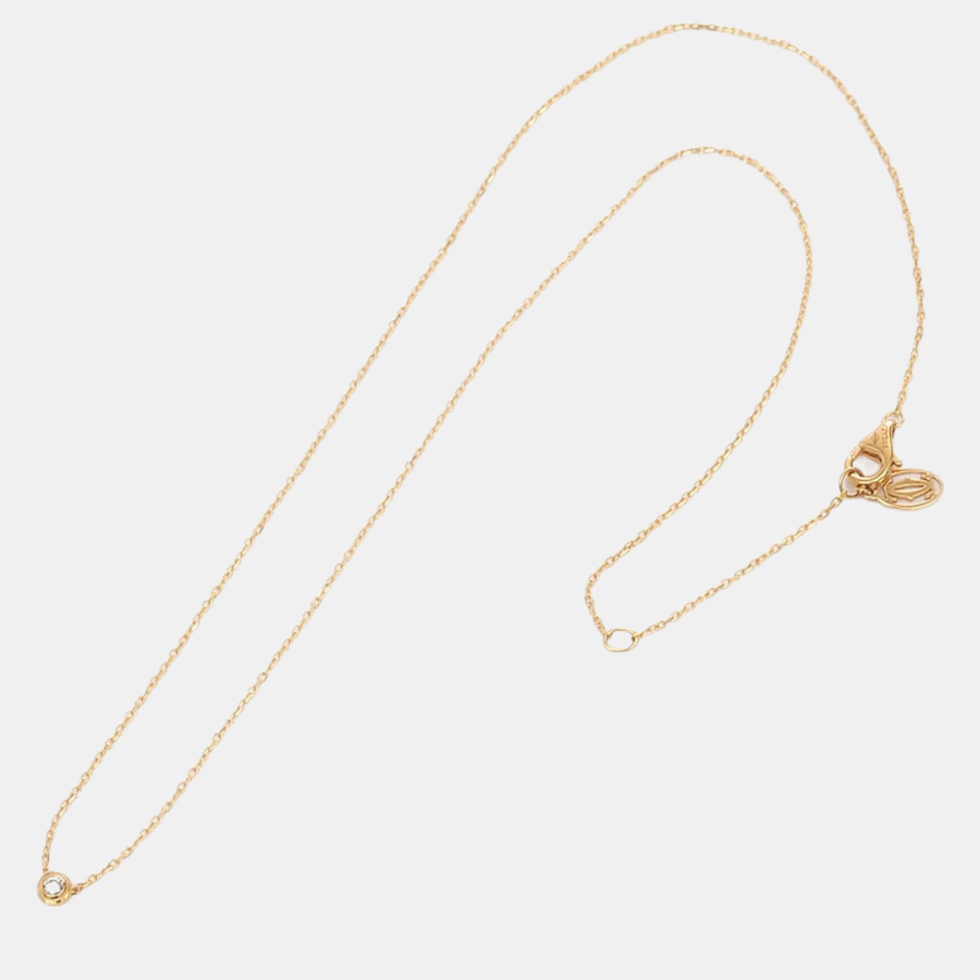 

Cartier 18K Yellow Gold and Diamond D'amour Pendant Necklace