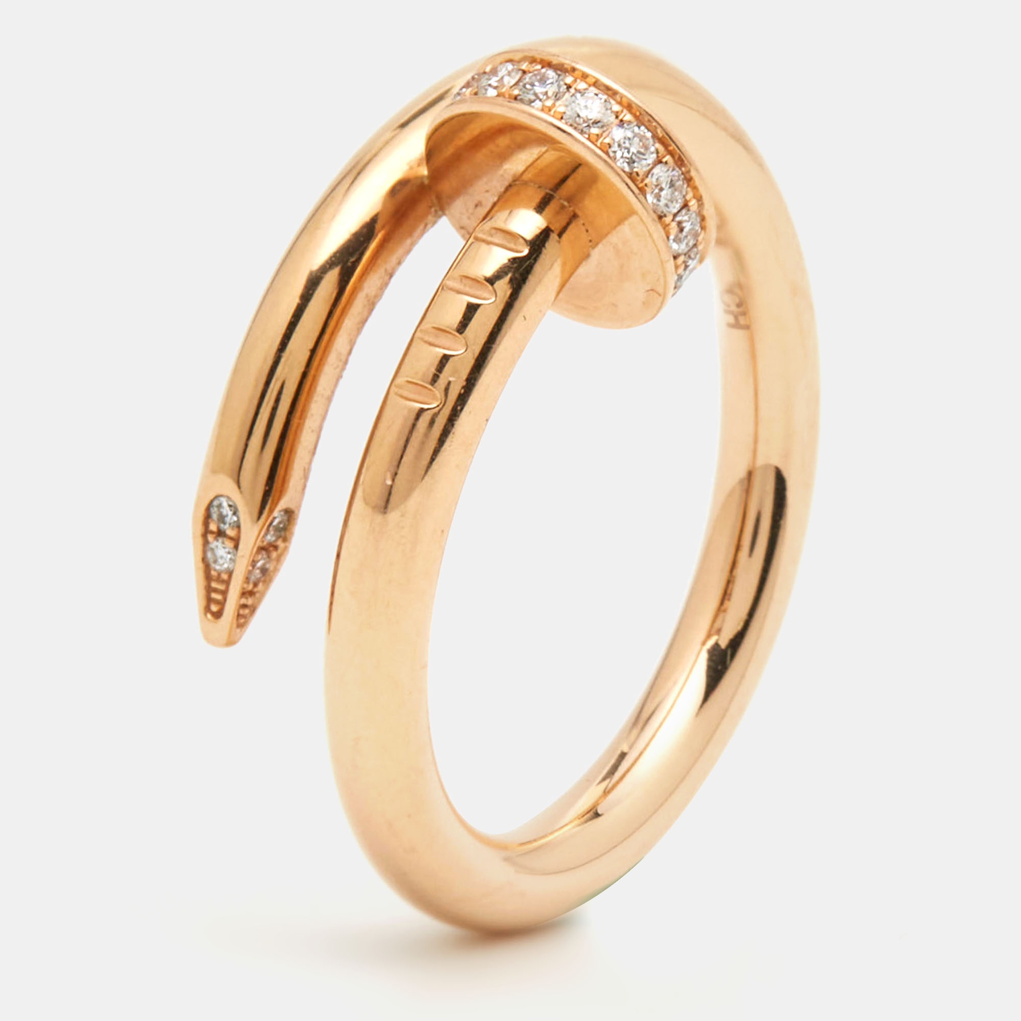 

Cartier Juste Un Clou Diamond 18k Rose Gold Ring Size