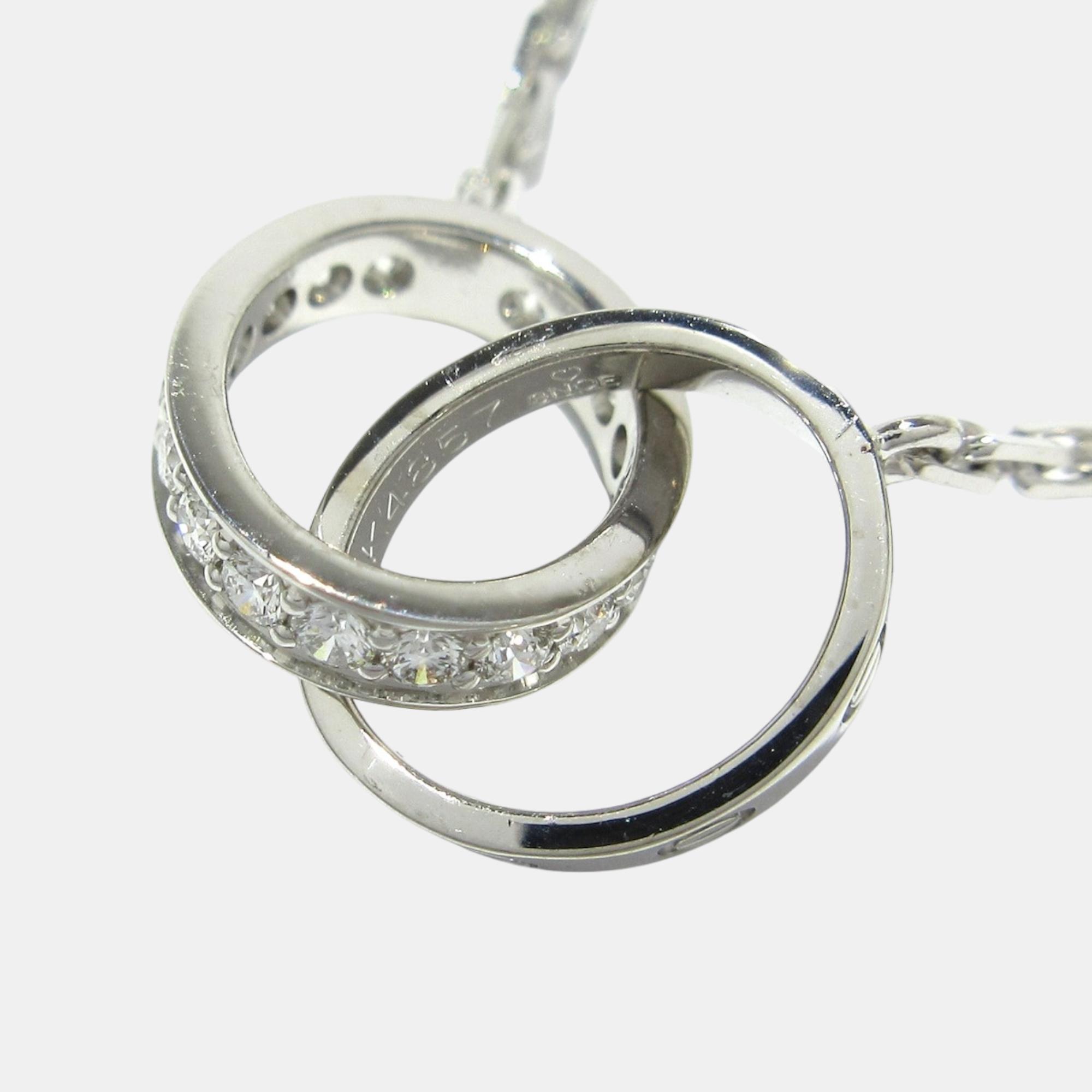 

Cartier 18K White Gold Diamond Love Necklace