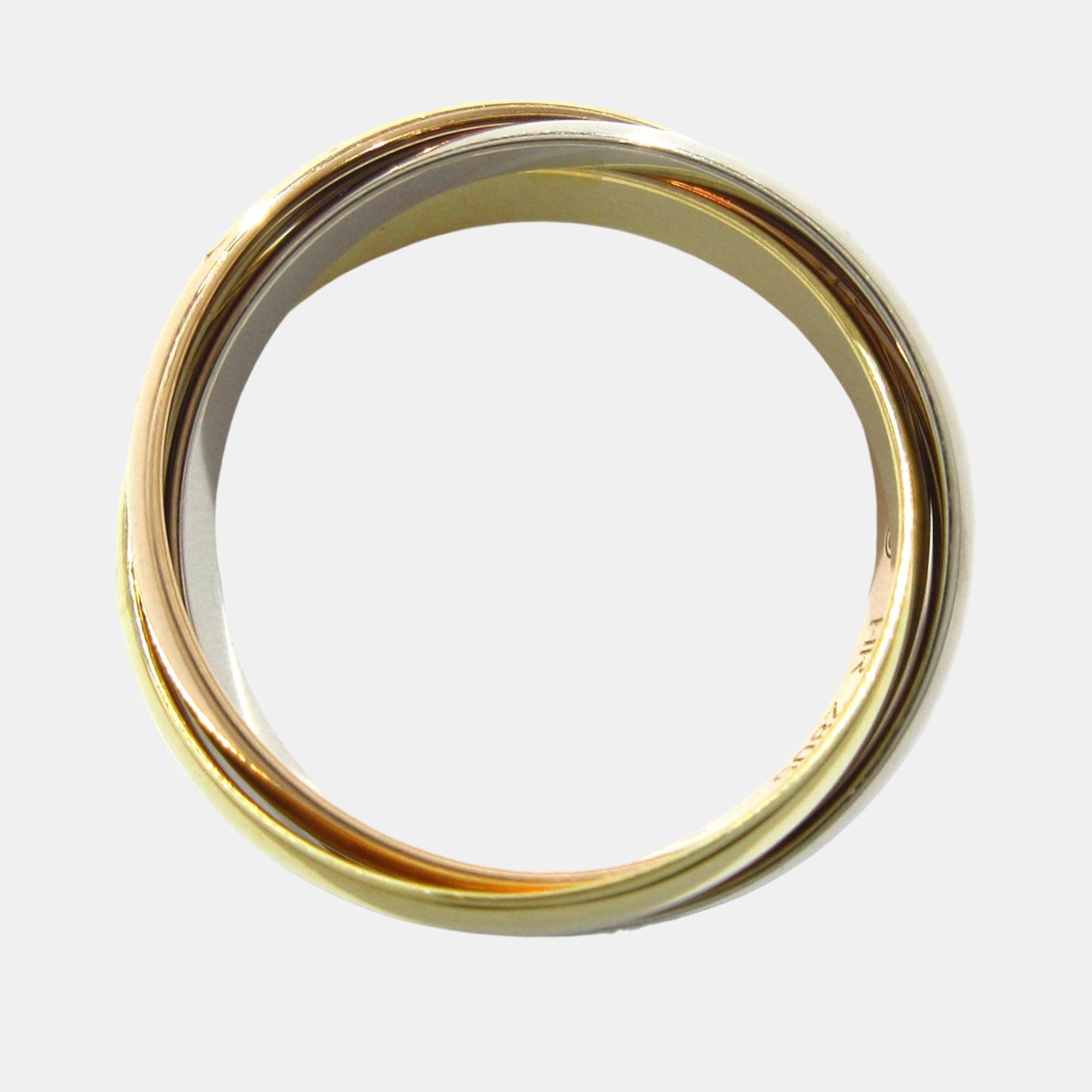 

Cartier 18K White, Yellow, Rose Gold Trinity Ring 47
