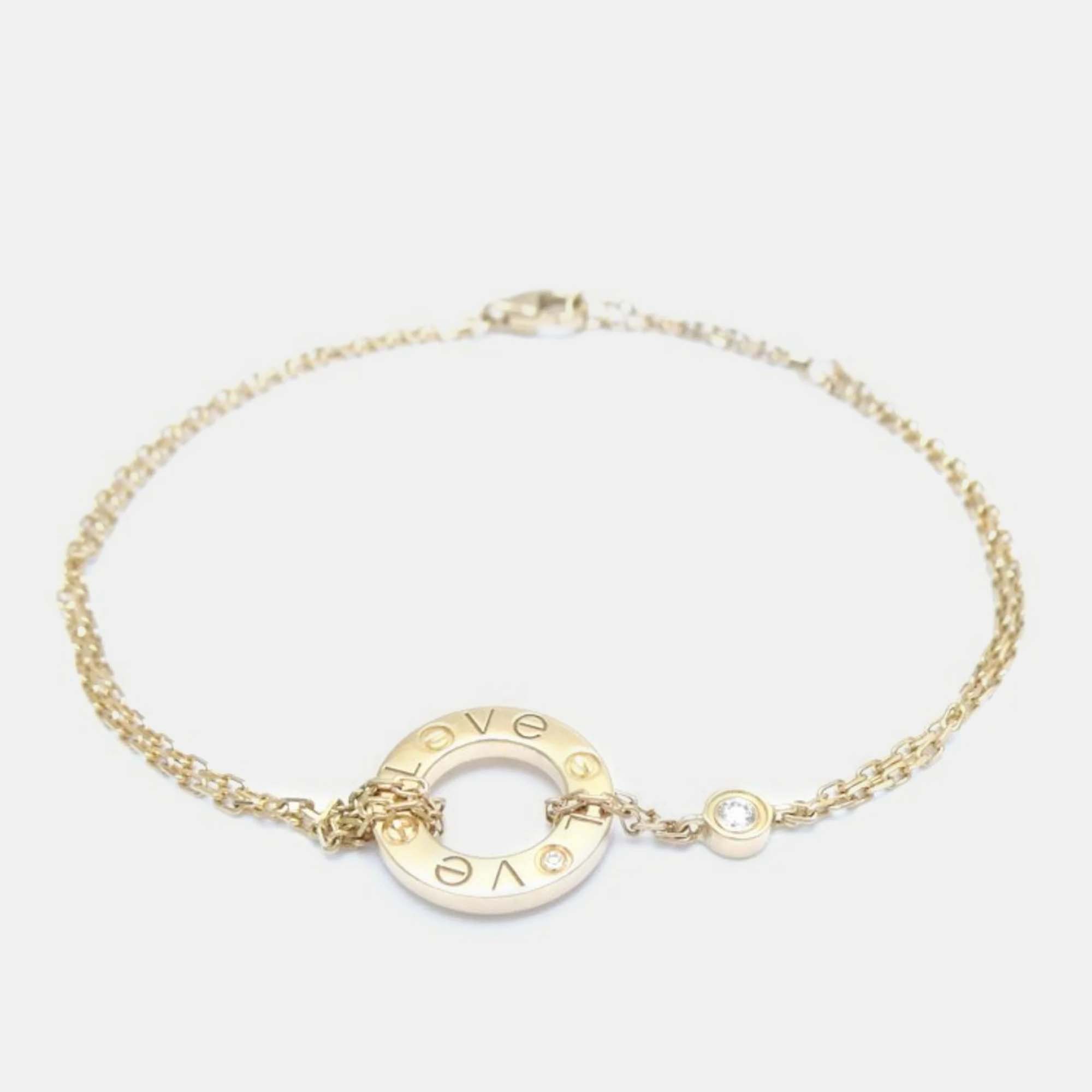 

Cartier 18K Yellow Gold and Diamond Love Chain Bracelet