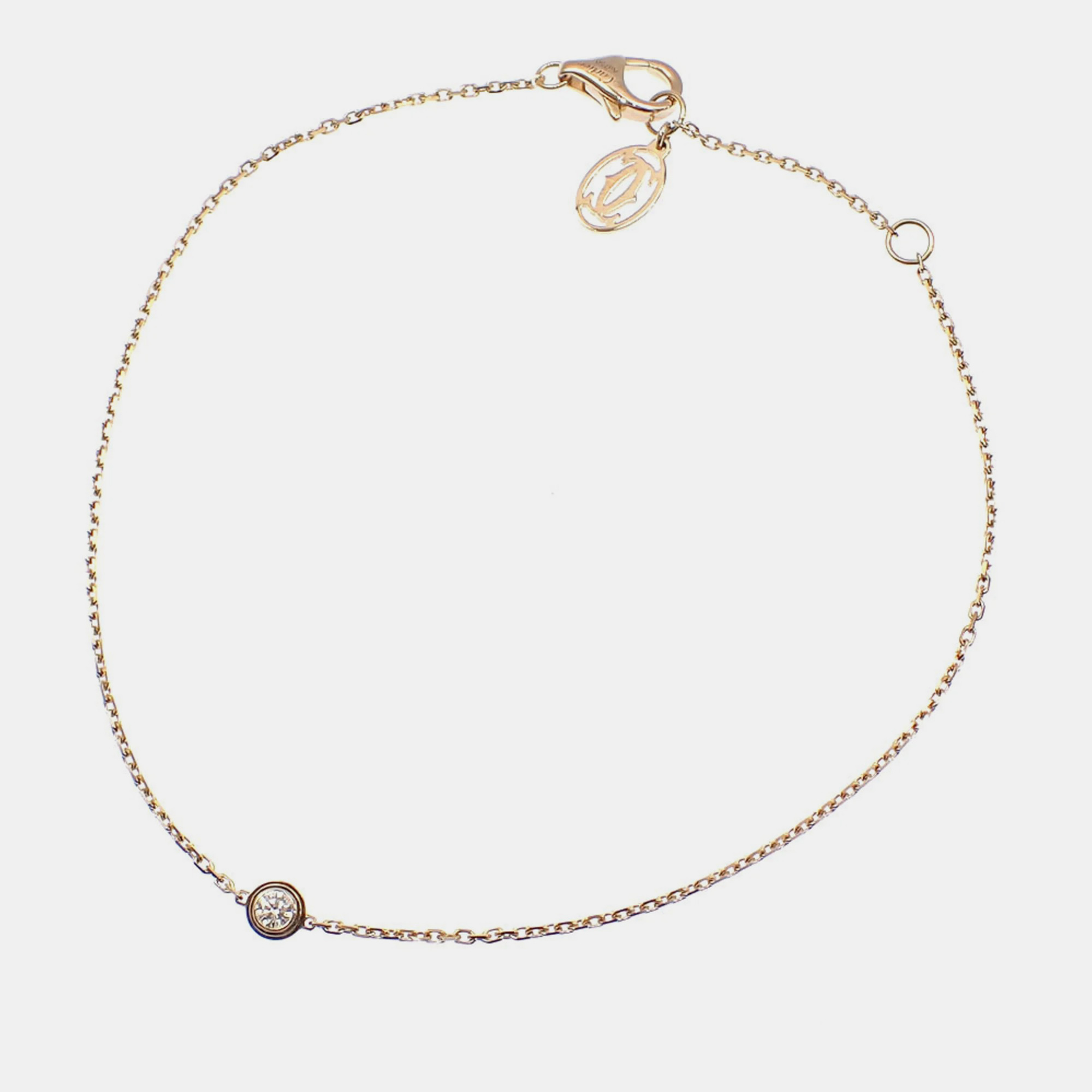 

Cartier 18K Rose Gold and Diamond d'Amour Chain Bracelet