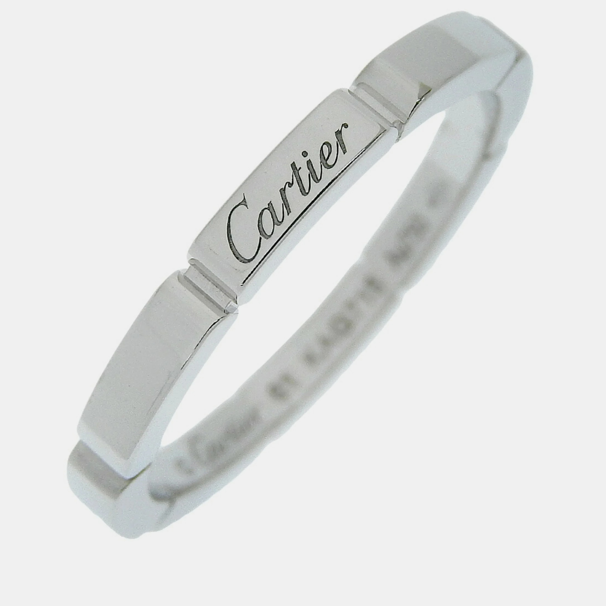 

Cartier 18K White Gold Lanieres Band Ring EU 61