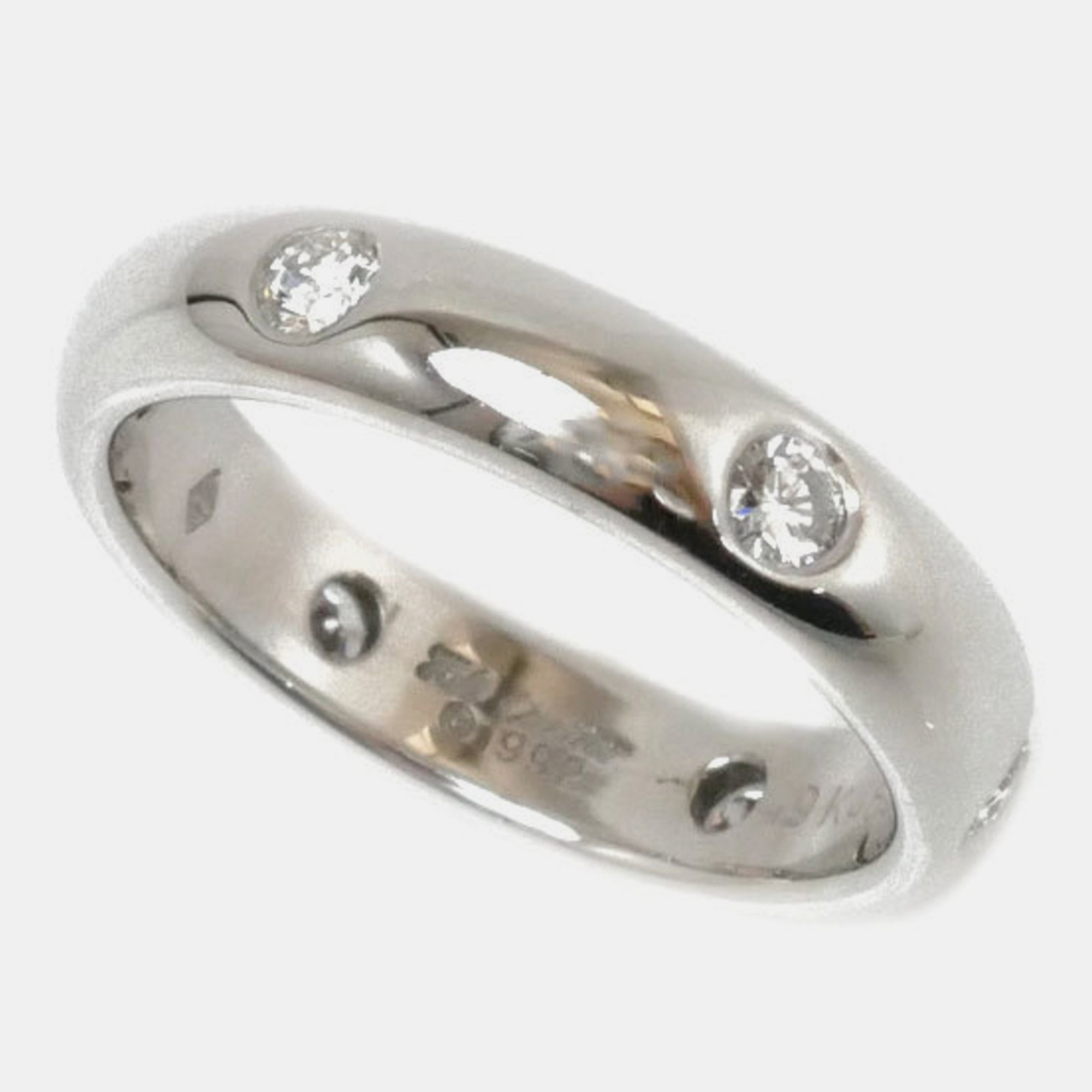 

Cartier 18K White Gold and Diamond Stella Band Ring EU 49