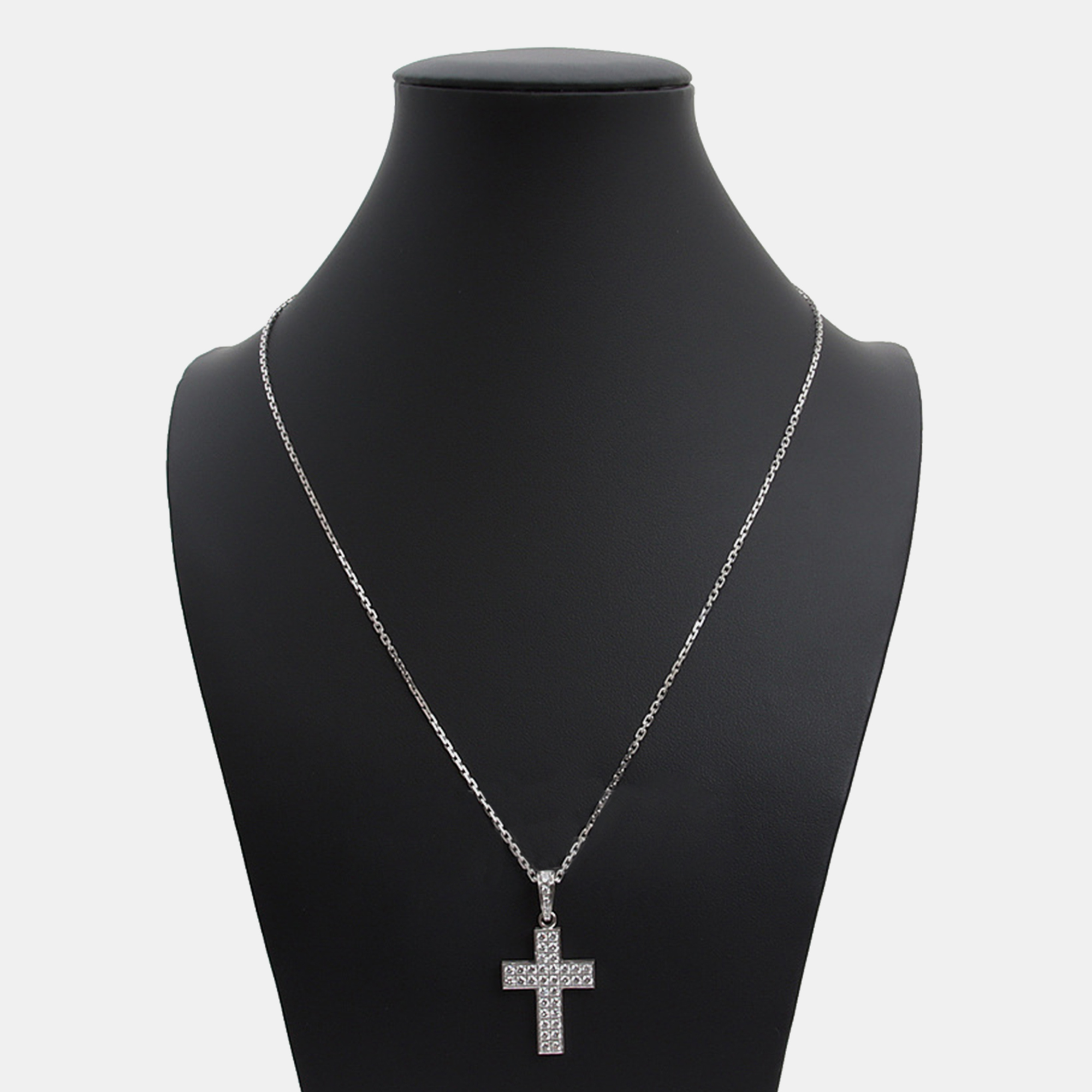 

Cartier 18K White Gold and Diamond Cross Pendant Necklace