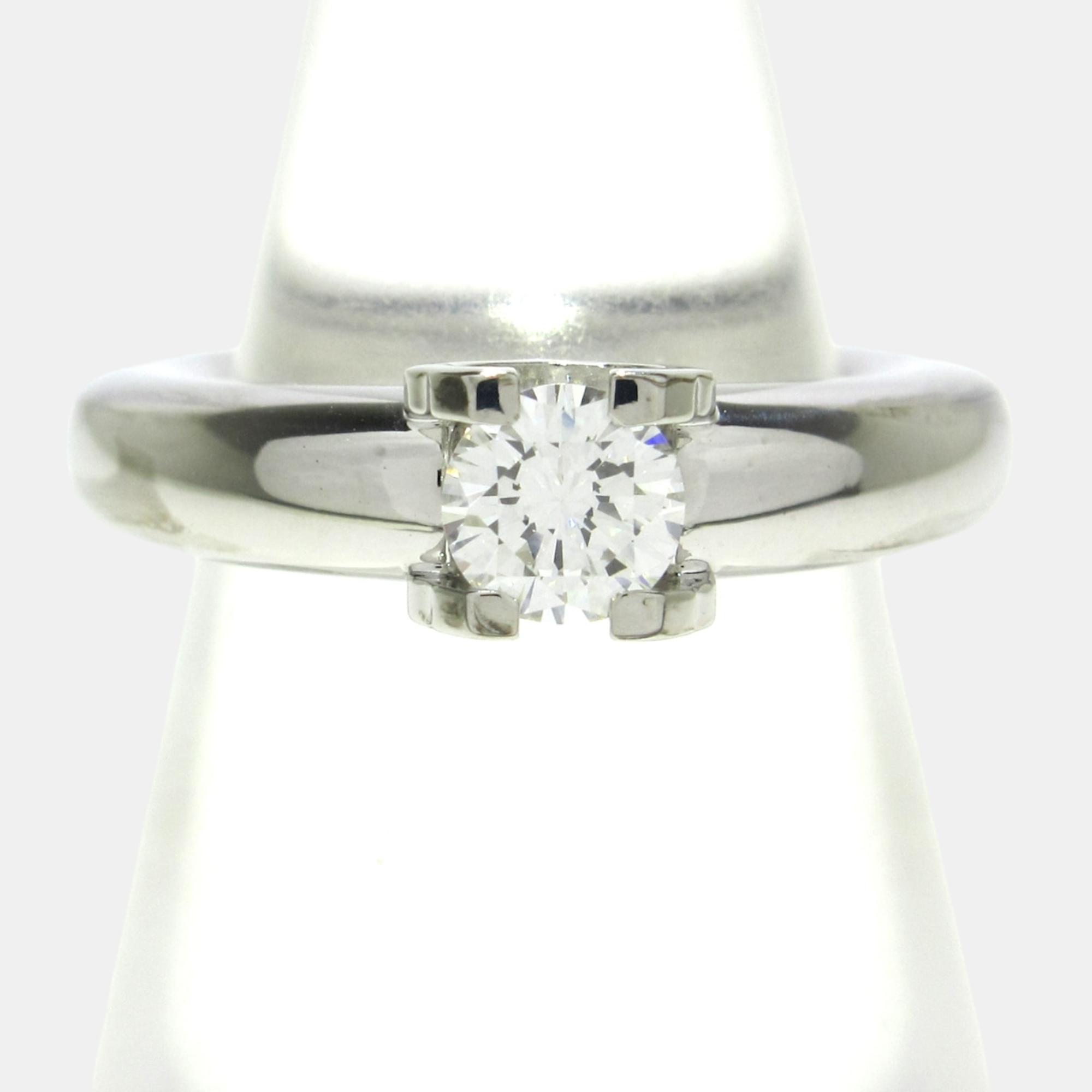 

Cartier 18K White Gold 0.41 ct Solitaire Ring US 4.5