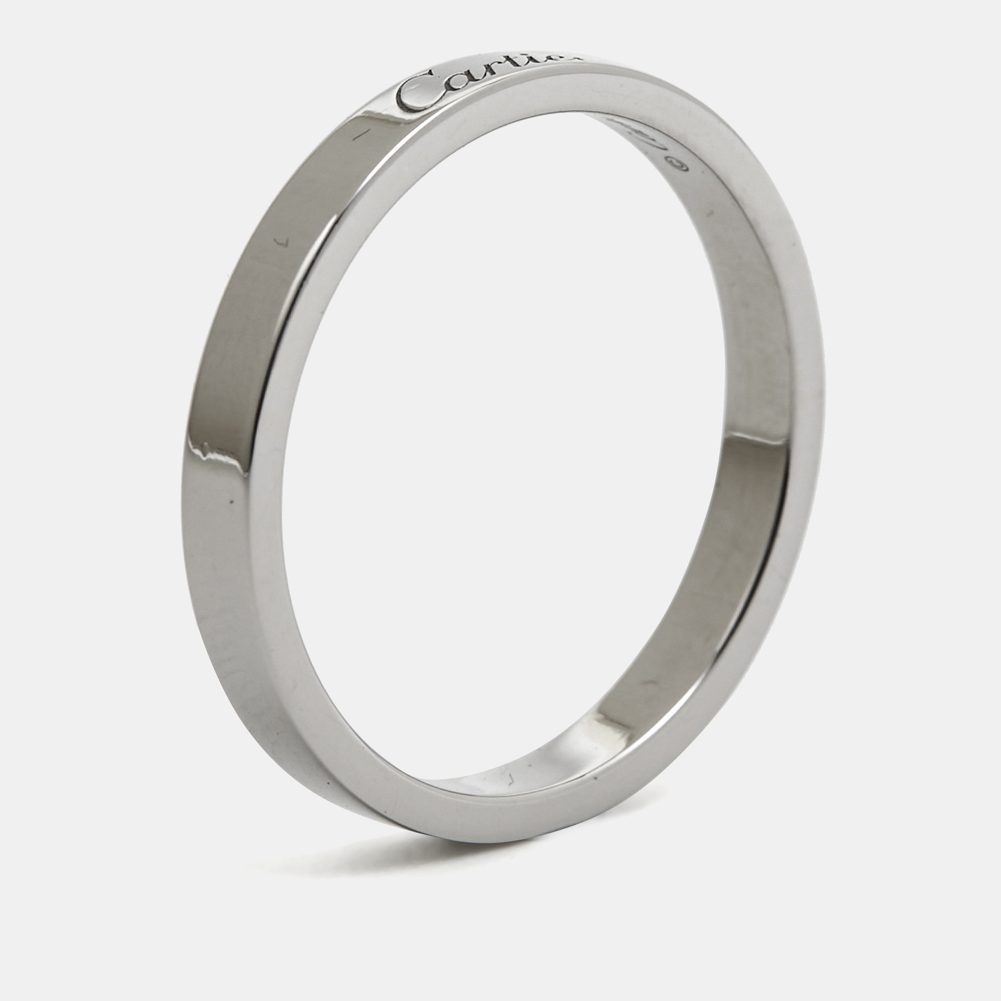 Cartier C De Cartier Platinum Wedding Band Ring EU 64