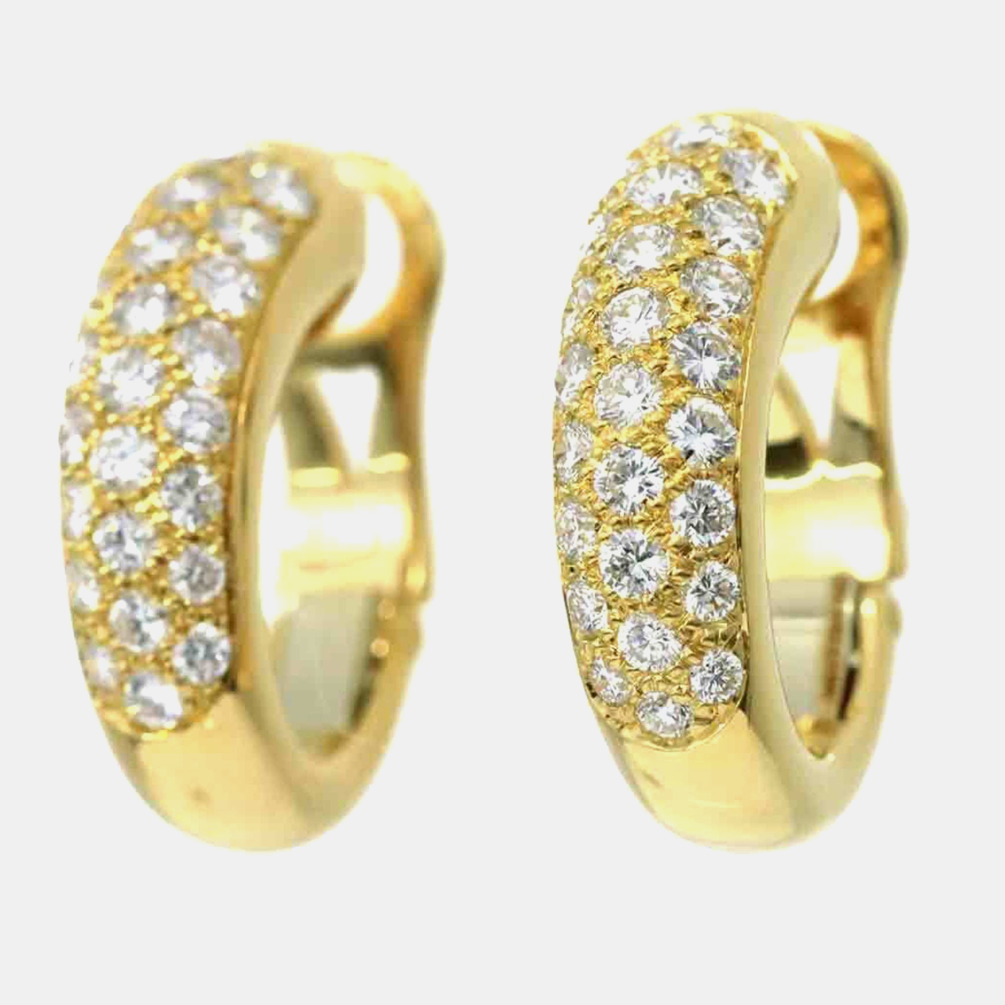 

Cartier 18K Yellow Gold and Diamond Etincelle de Cartier Hoop Earrings