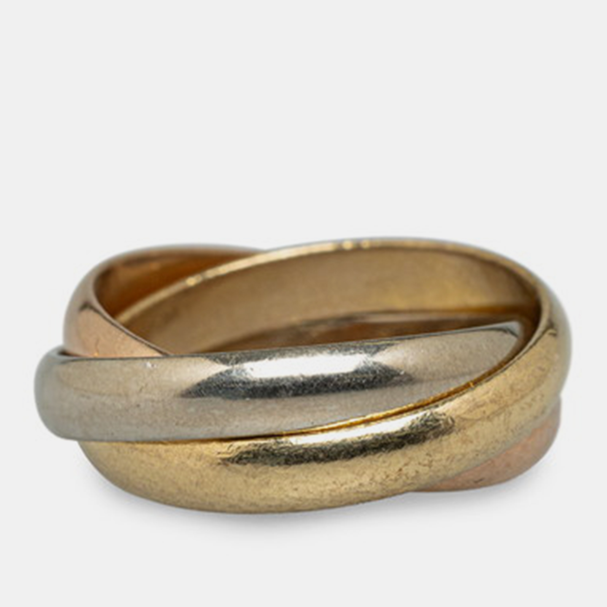 

Cartier 18K Yellow, Rose, White Gold Trinity Band Ring EU 55