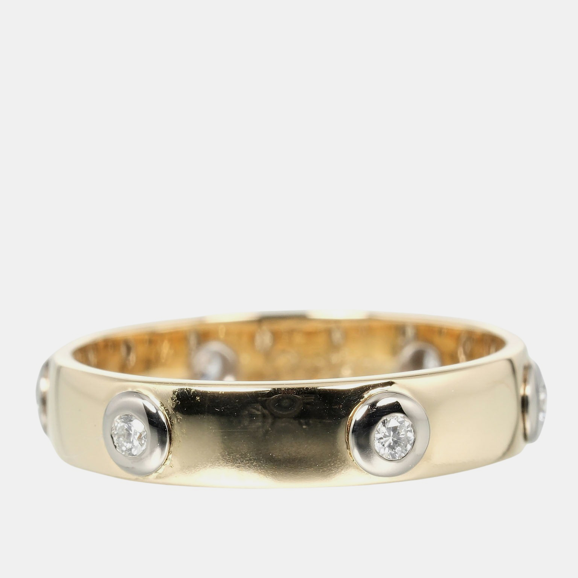

Cartier 18K Yellow Gold and Diamond Love Band Ring EU 49
