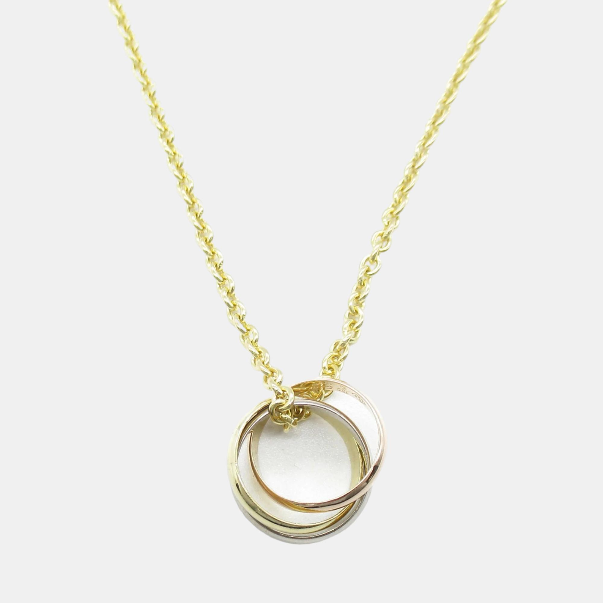 

Cartier 18K Yellow, Rose, White Gold Trinity Pendant Necklace