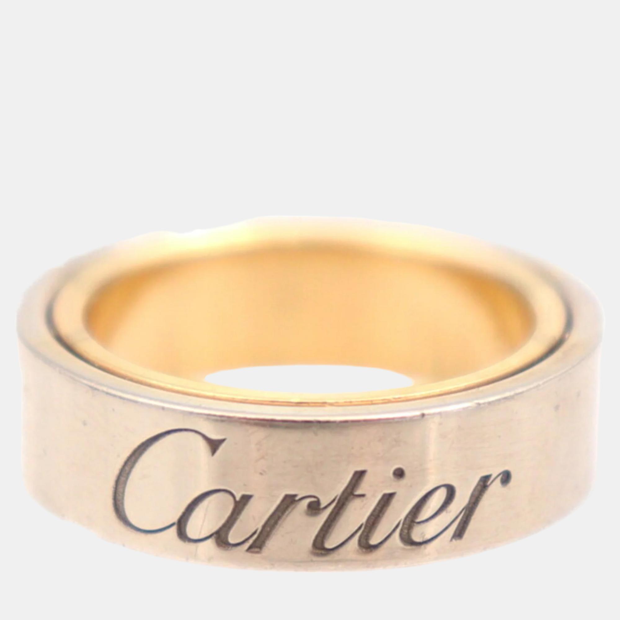 

Cartier 18K White Gold and Rose Gold Astro Love Band Ring EU 47