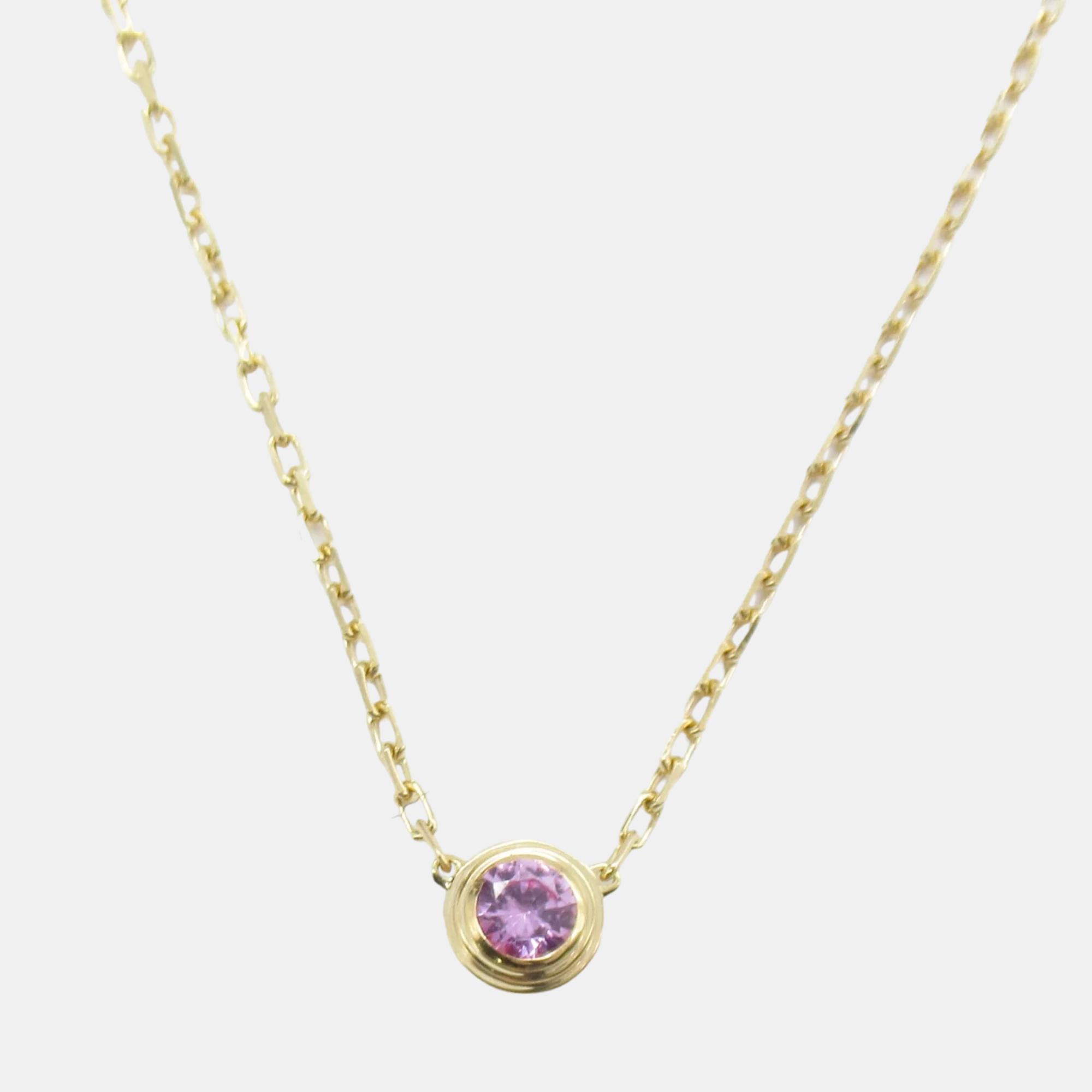 

Cartier 18K Rose Gold and Sapphire D'amour Pendant Necklace