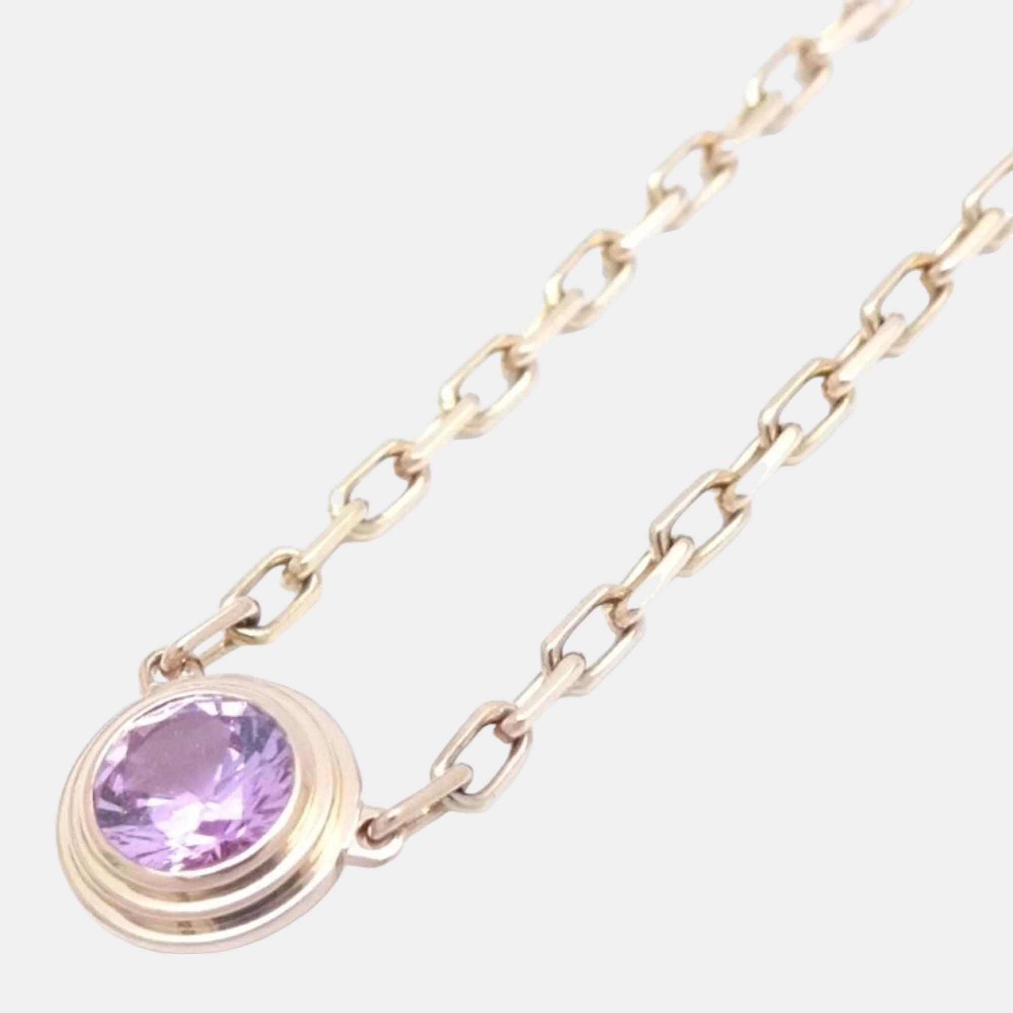 

Cartier 18K Rose Gold and Sapphire D'amour Pendant Necklace