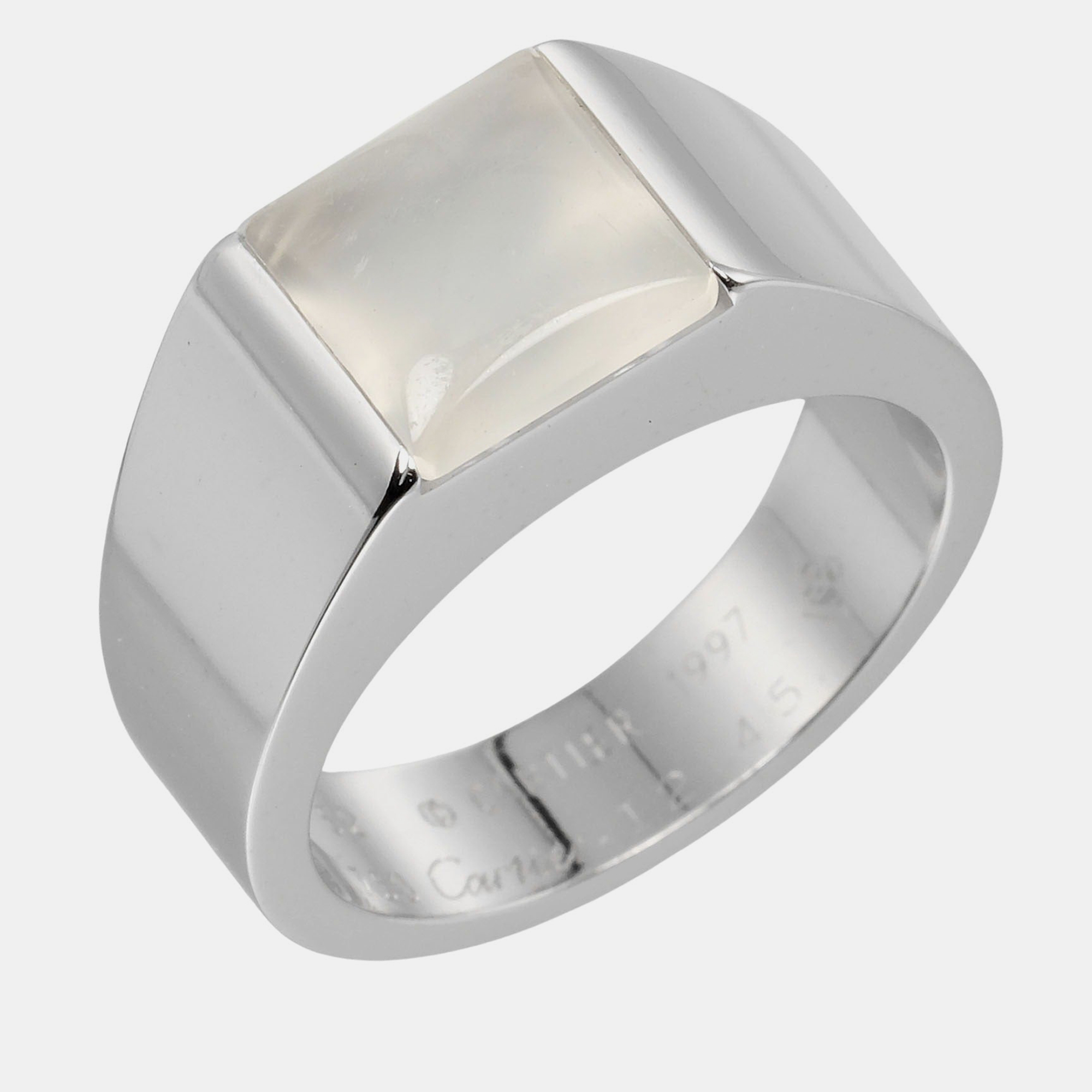 

Cartier 18K White Gold Tank de Cartier Ring EU 52