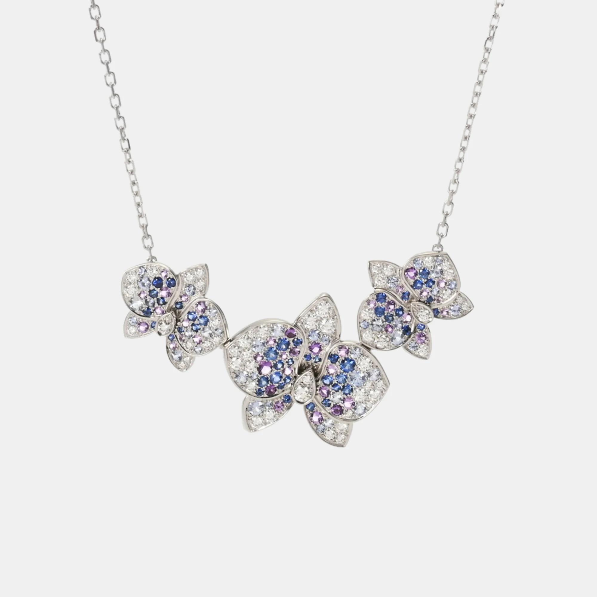 

Cartier 18K White Gold and Diamond Caresse d'Orchidées Pendant Necklace