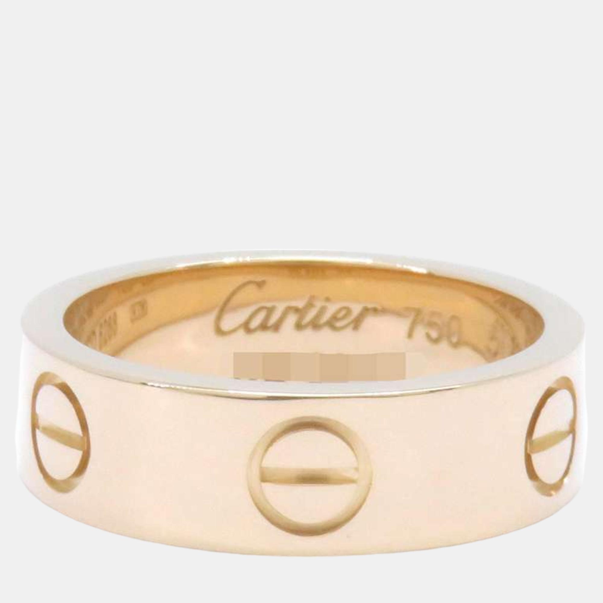 

Cartier 18K Yellow Gold Love Band Ring EU 50