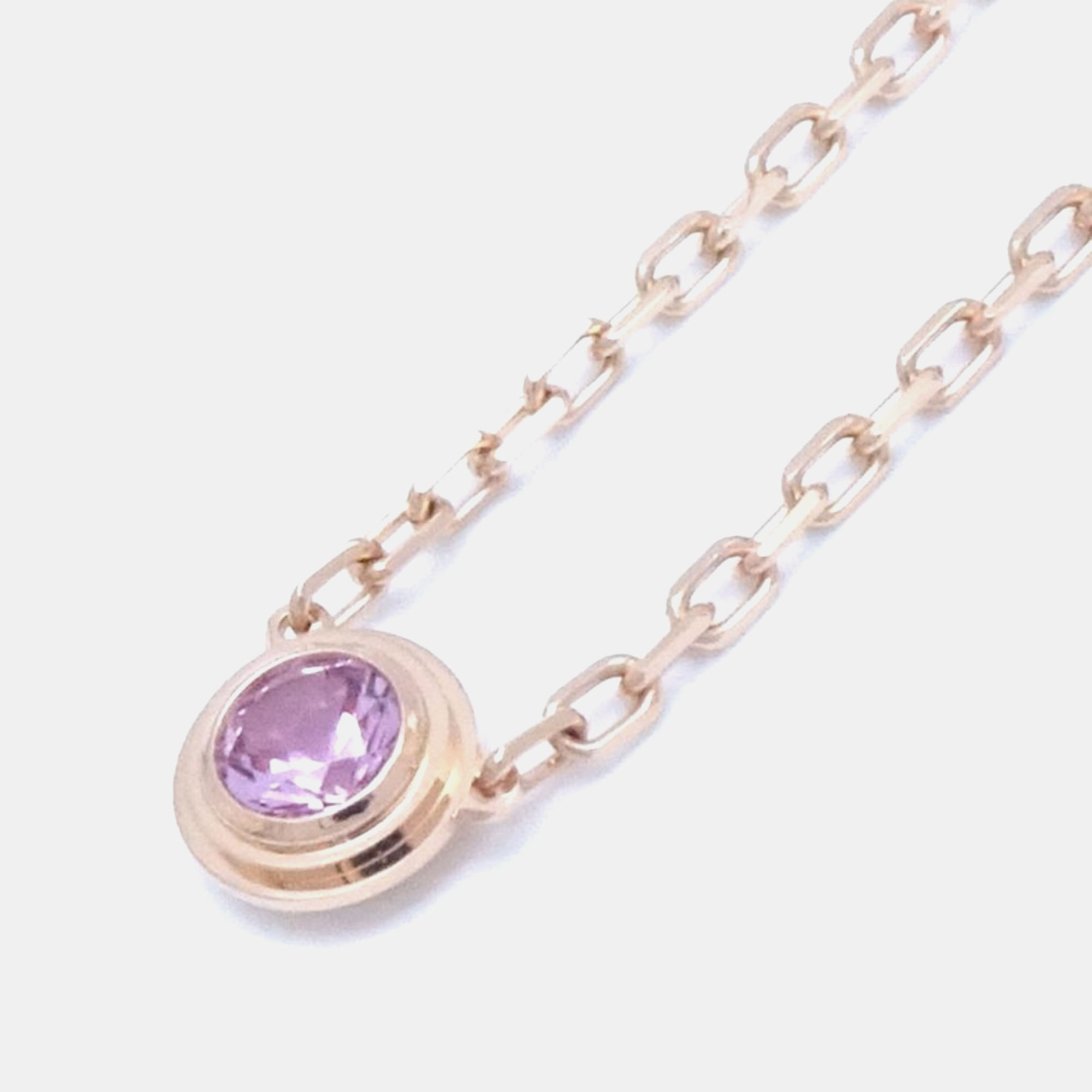 

Cartier 18k Rose Gold Pink Sapphire D'Amour Necklace