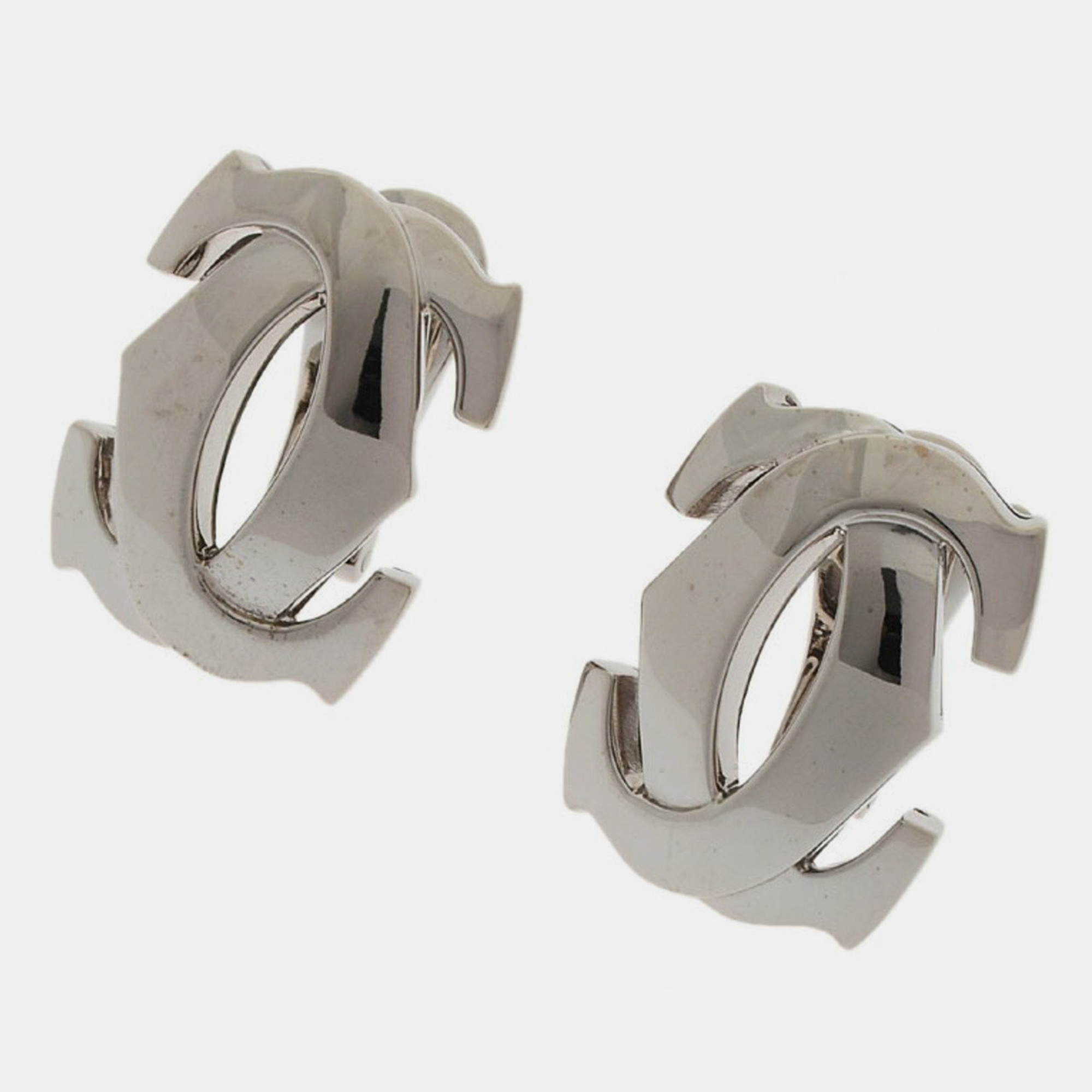 Pre-owned Cartier Clip-on Earrings In White