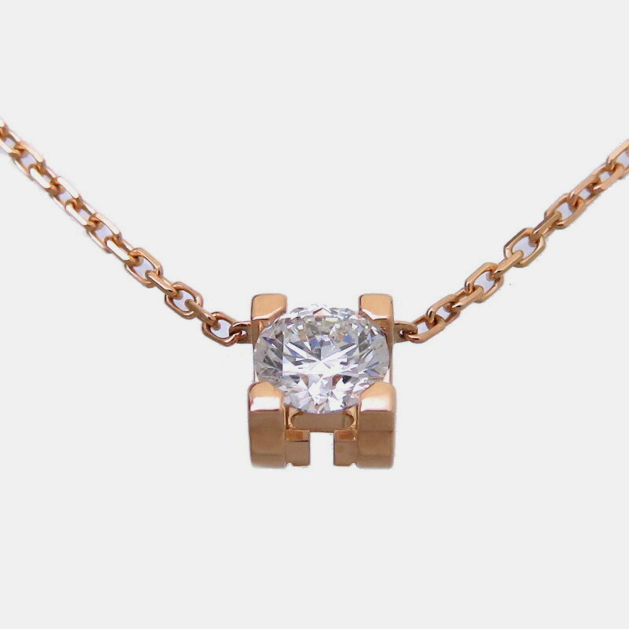 

Cartier 18K Rose Gold and Diamond C De Cartier Pendant Necklace