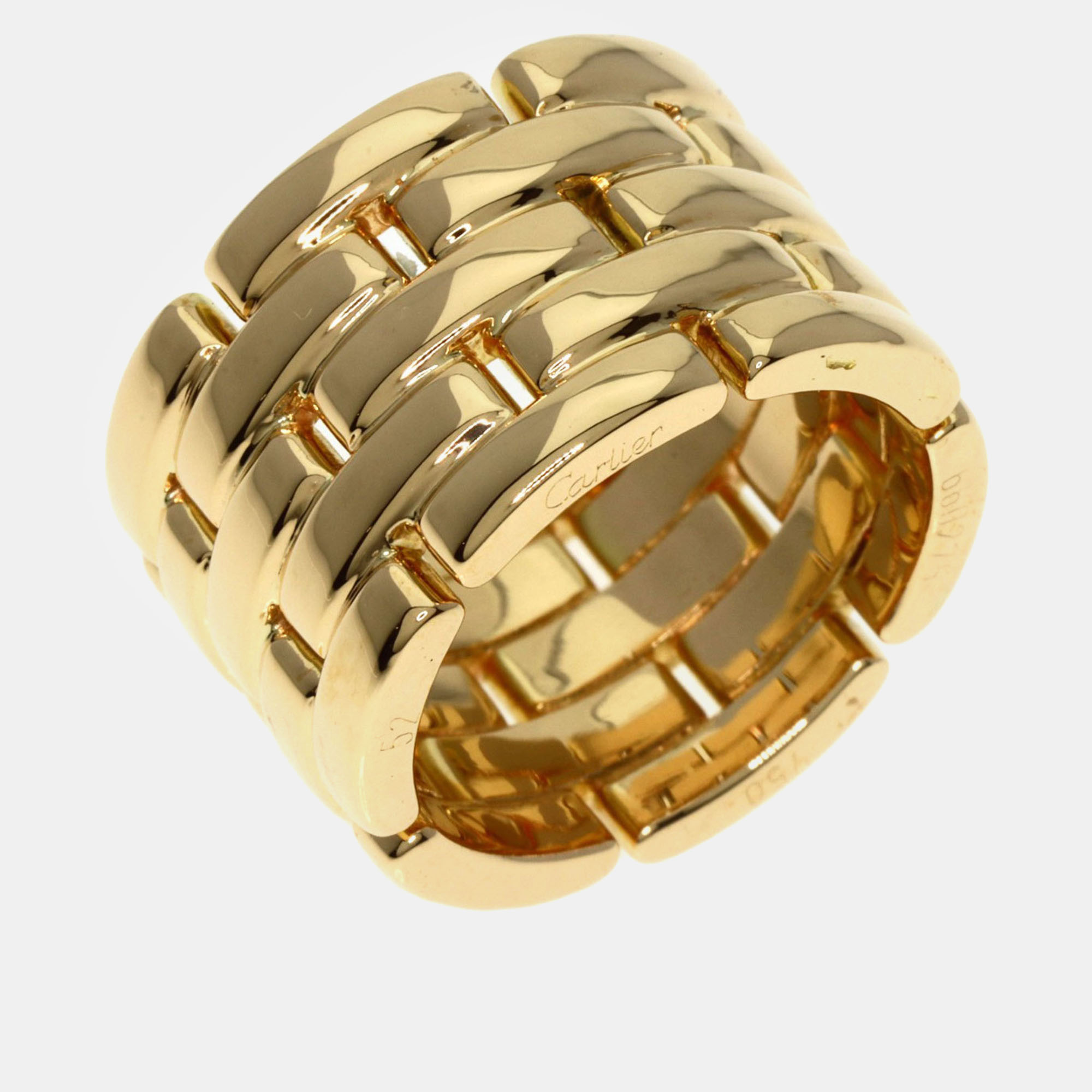 

Cartier 18K Yellow Gold Maillon Panthere Band Ring EU 52