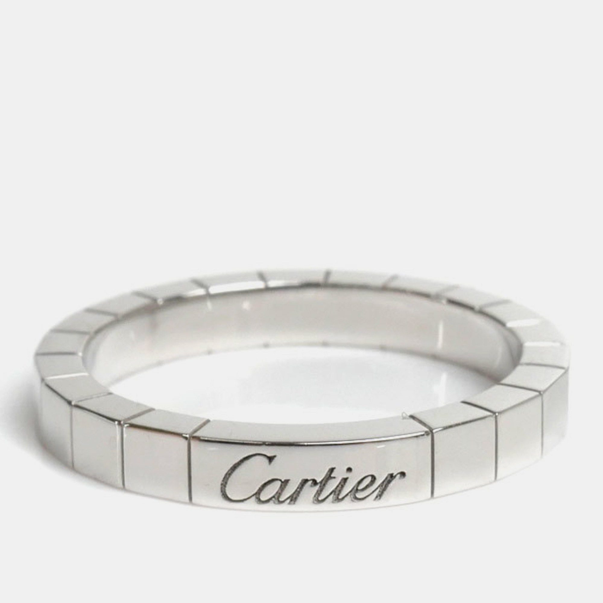

Cartier 18K White Gold Lanieres Band Ring EU 57