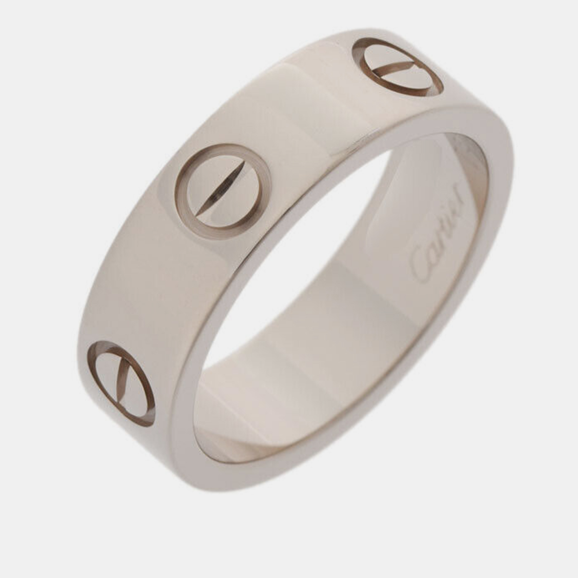 

Cartier 18K White Gold Love Ring Size 51, Silver