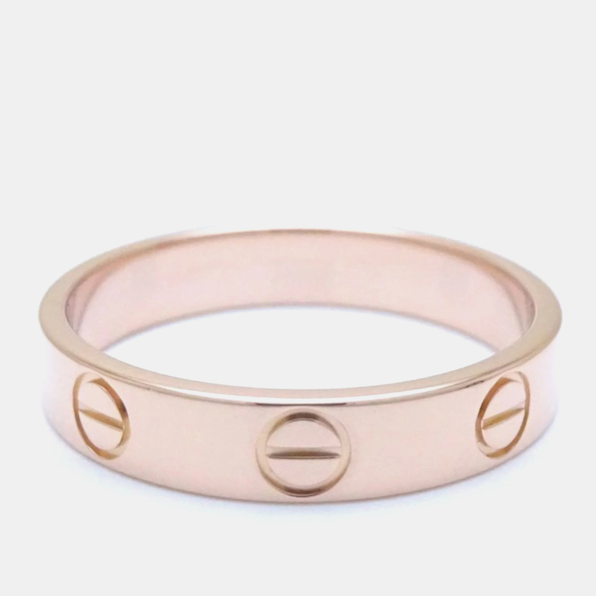 

Cartier 18K Rose Gold Love Band Ring EU 51