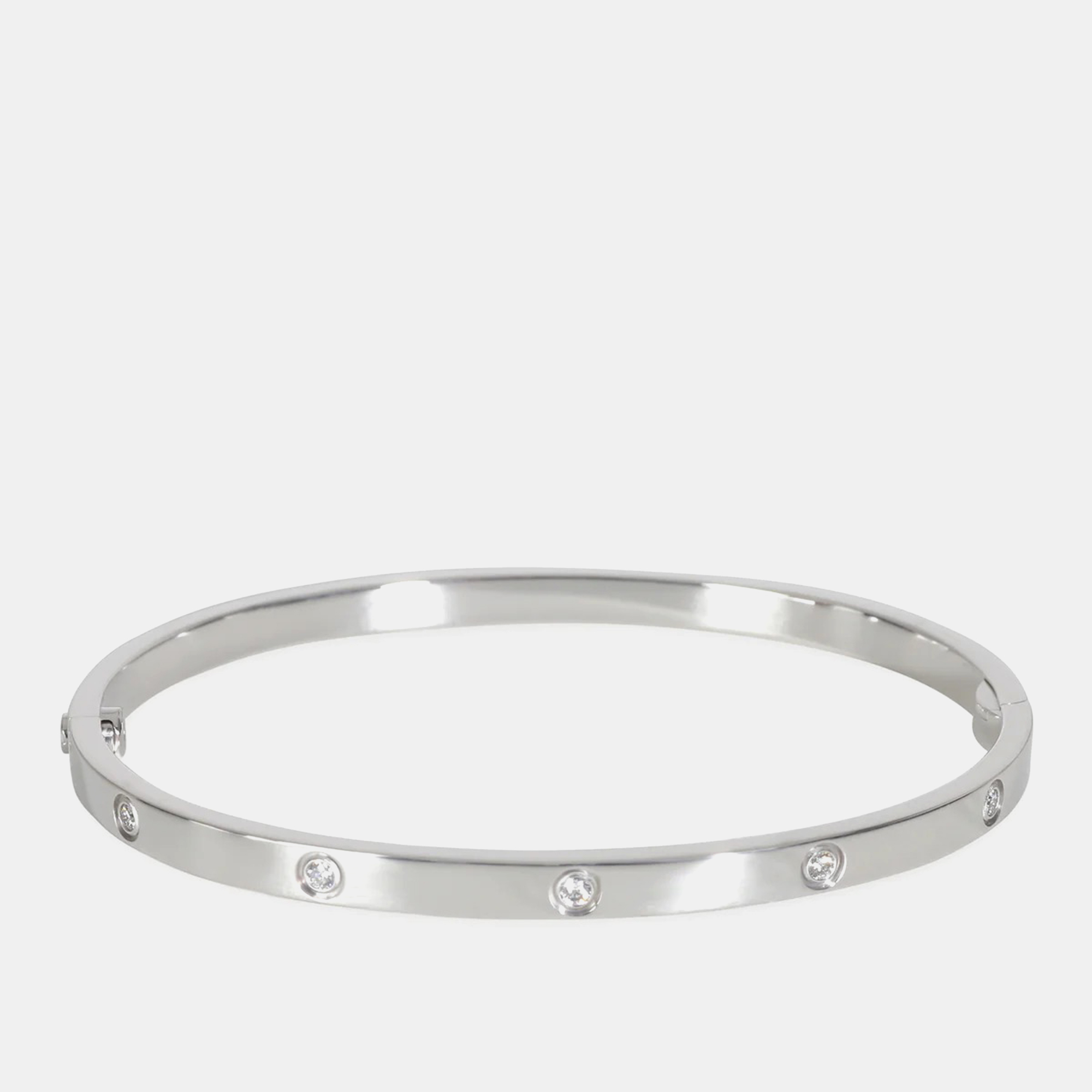 Pre-owned Cartier 18k White Gold Love Bracelet