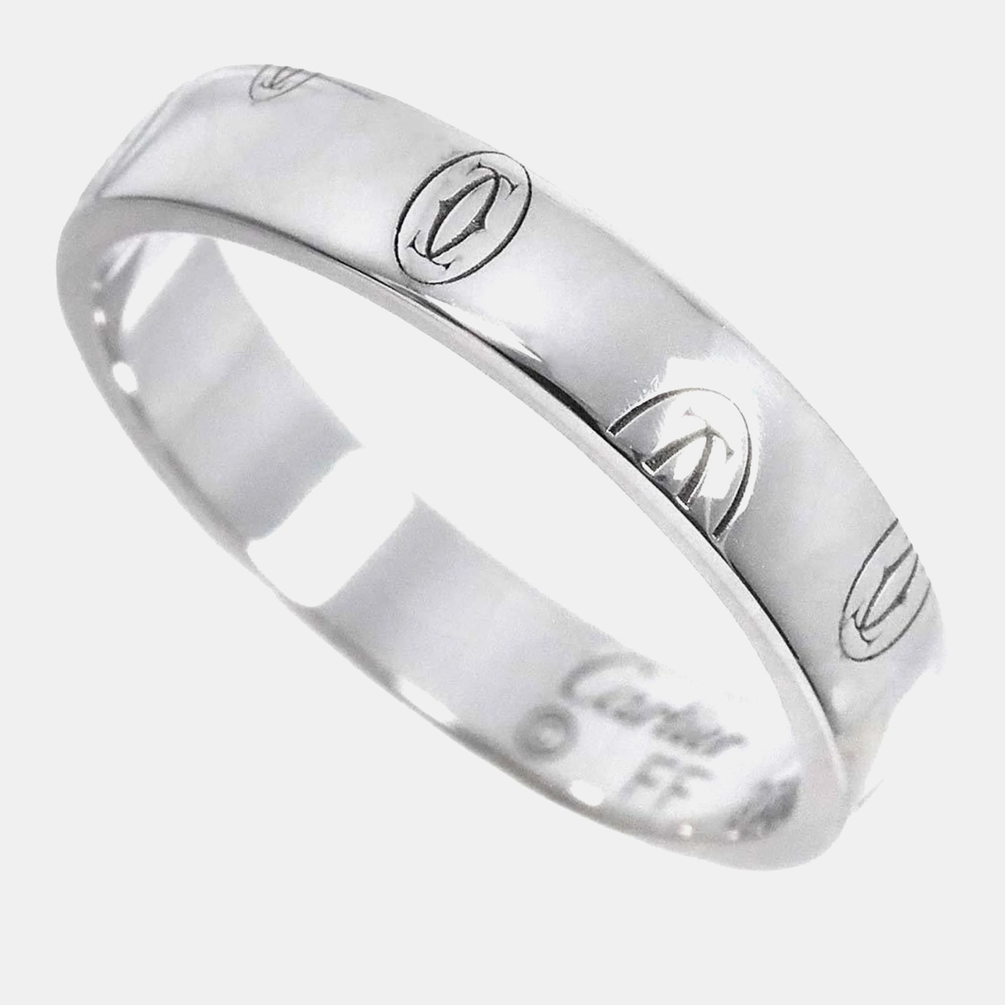 

Cartier 18K White Gold Happy Birthday Ring EU 56