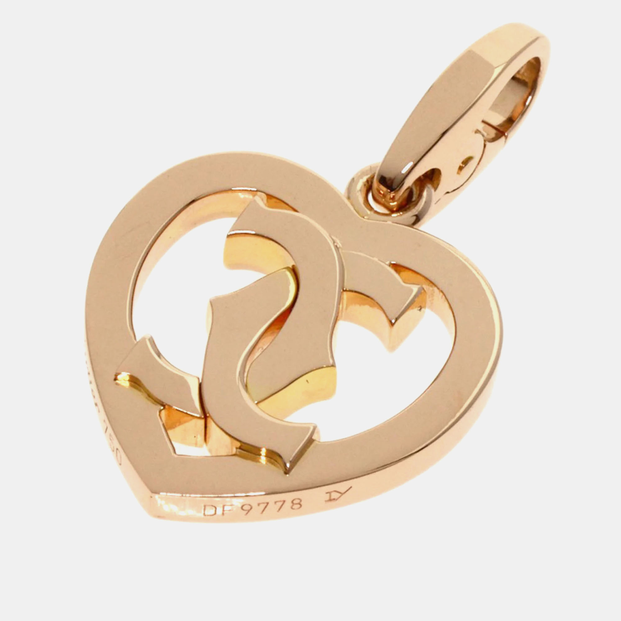 

Cartier 18K Rose Gold Double C Heart Pendant