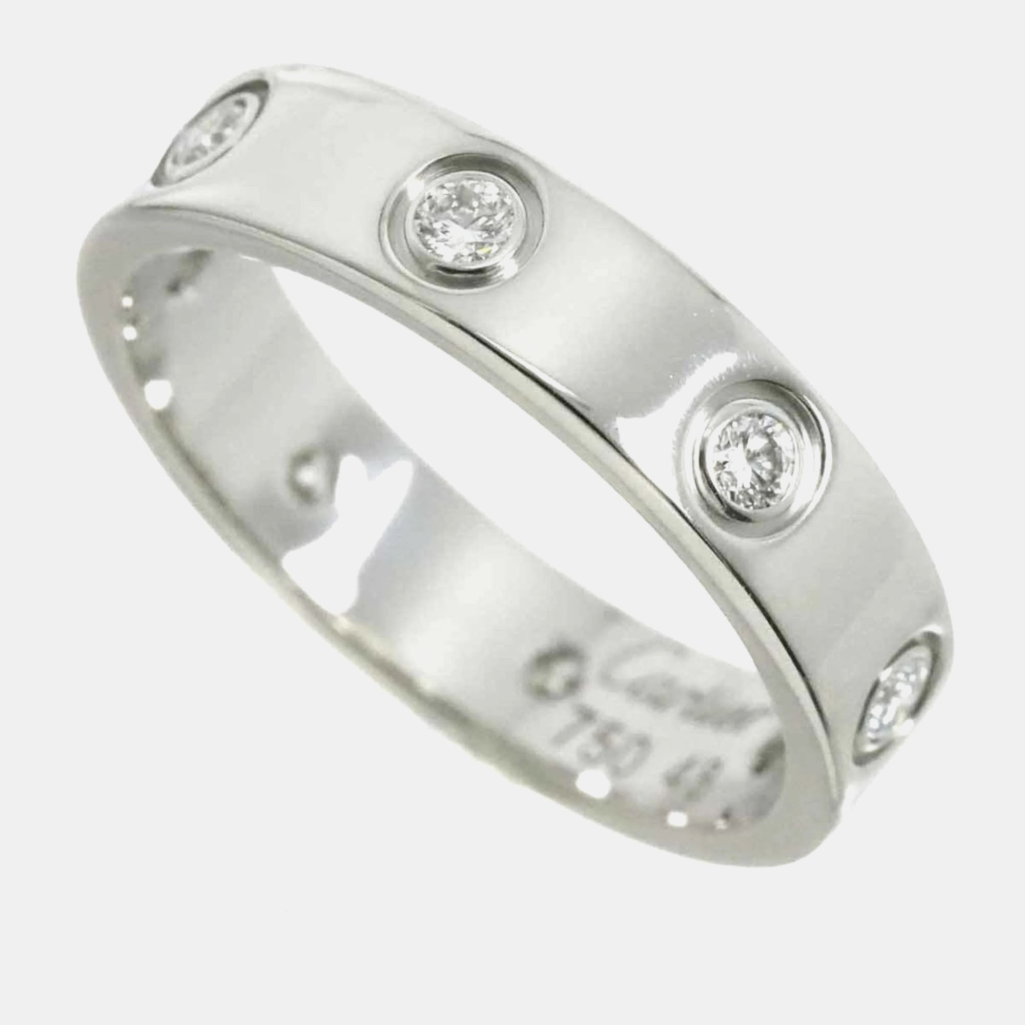 

Cartier 18K White Gold, Diamond Love Ring EU 48