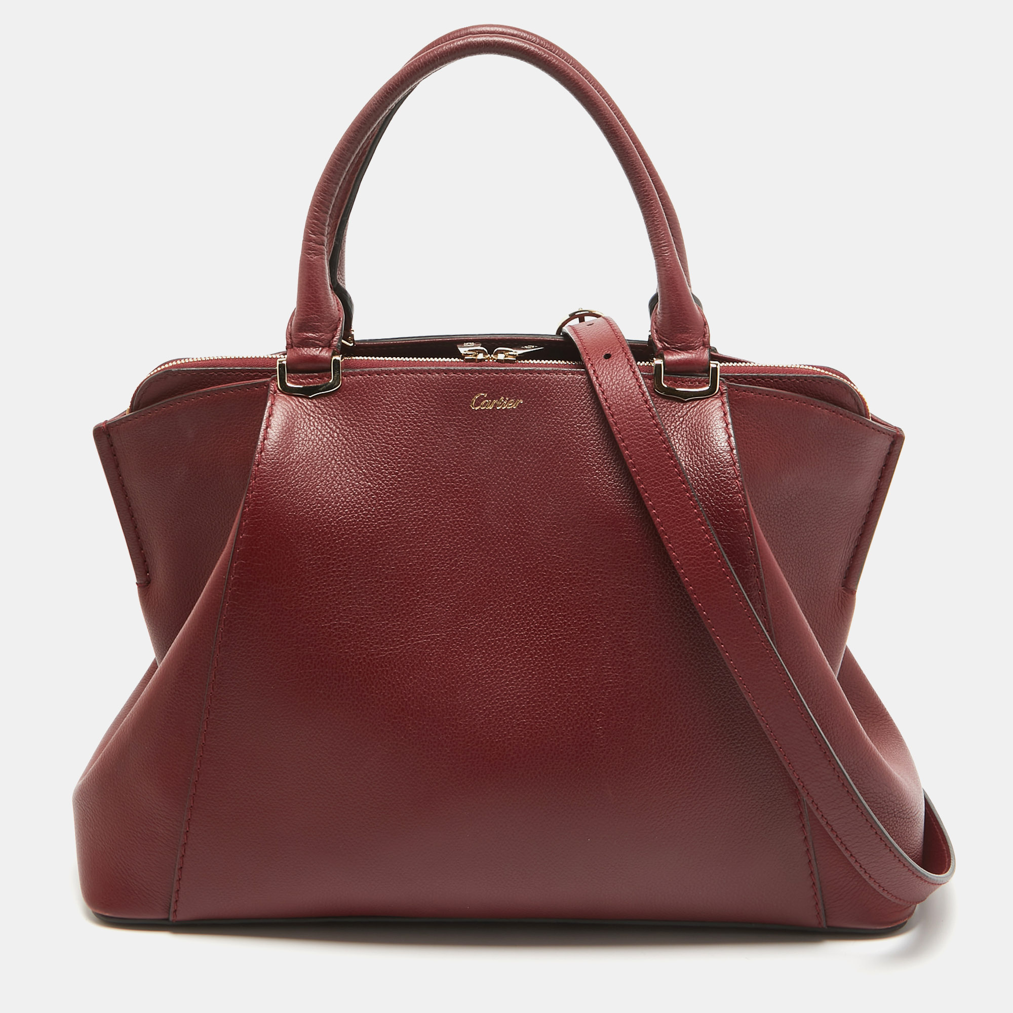 

Cartier Red Leather C De Cartier Bag