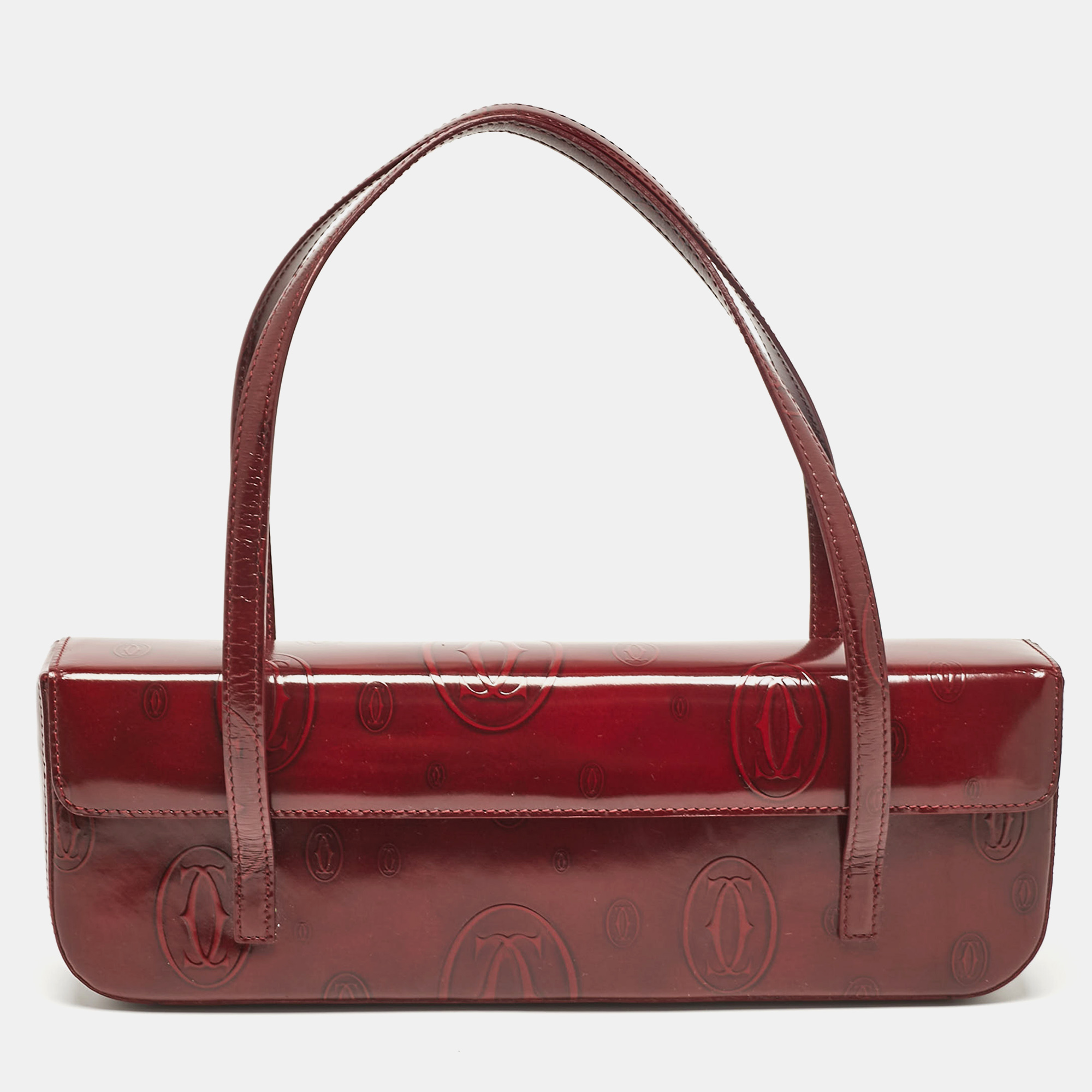 

Cartier Red Patent Leather Happy Birthday Cabochon Shoulder Bag