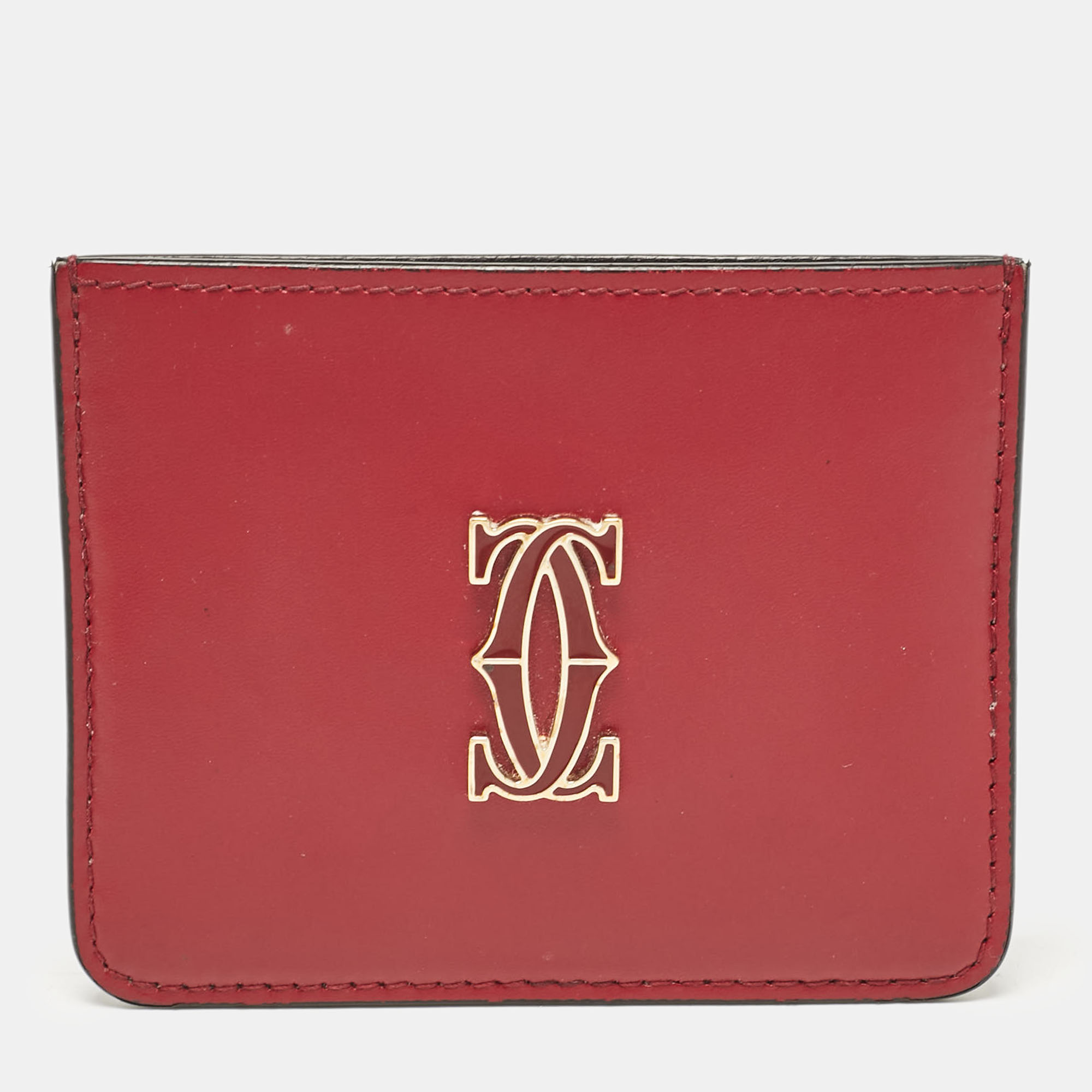 

Cartier Dark Red Leather C De Cartier Card Holder