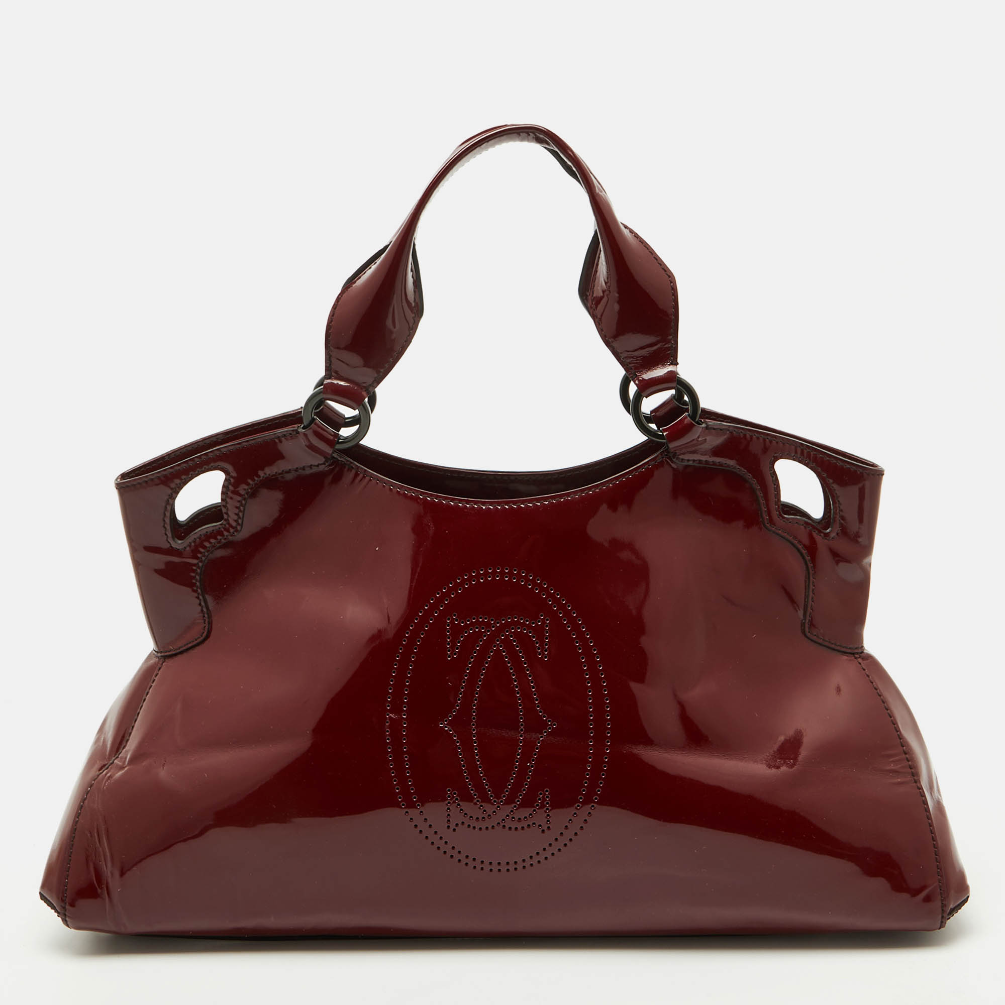 

Cartier Burgundy Patent Leather Large Marcello de Cartier Bag