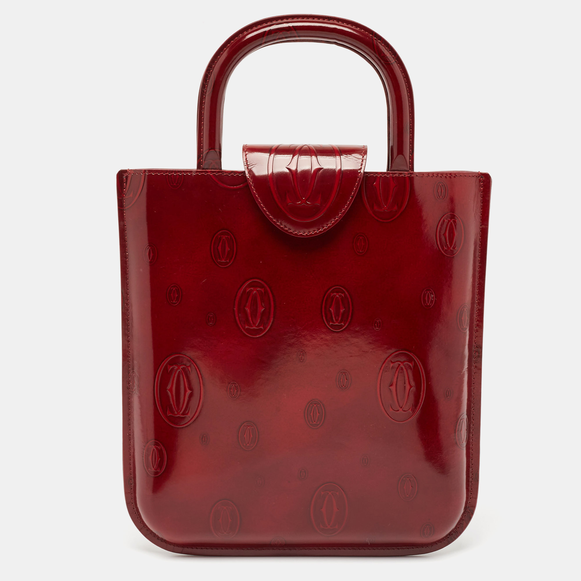 

Cartier Red Glossy Leather Happy Birthday Tote