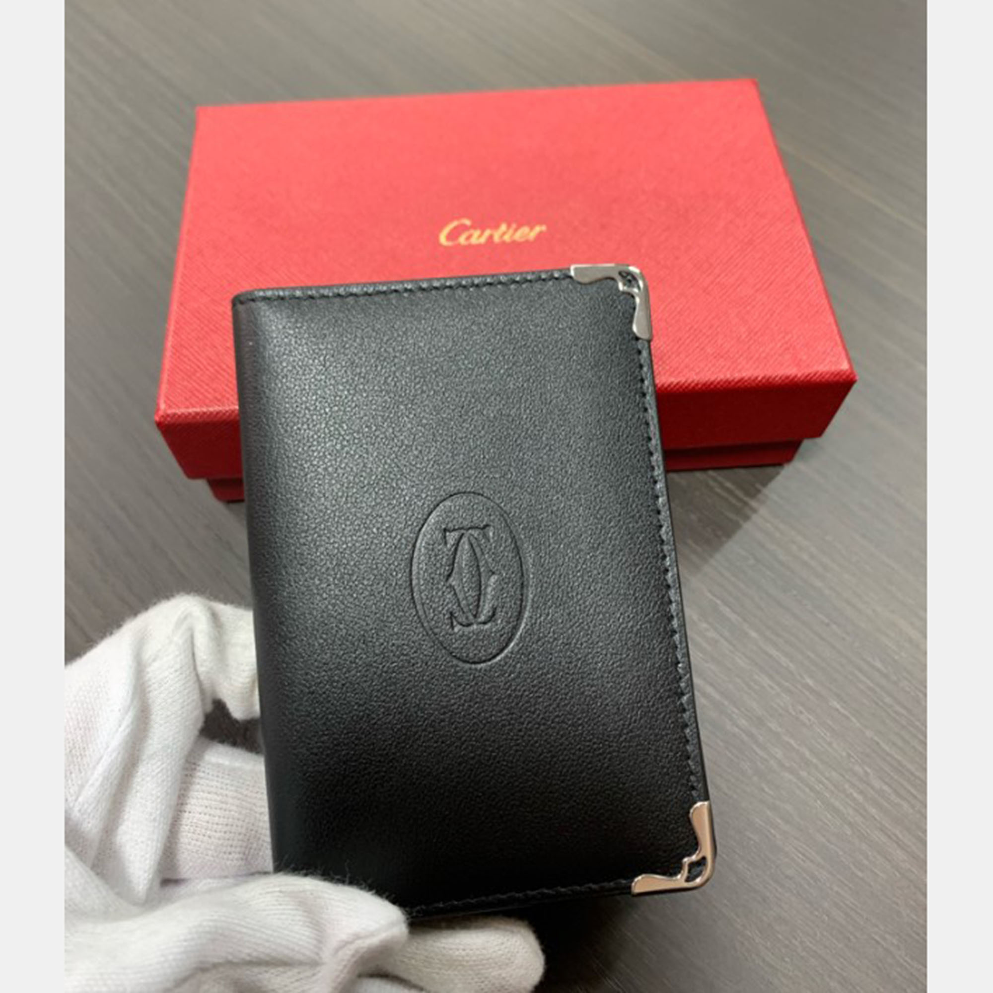 

Cartier Black Leather Calfskin Card Holder